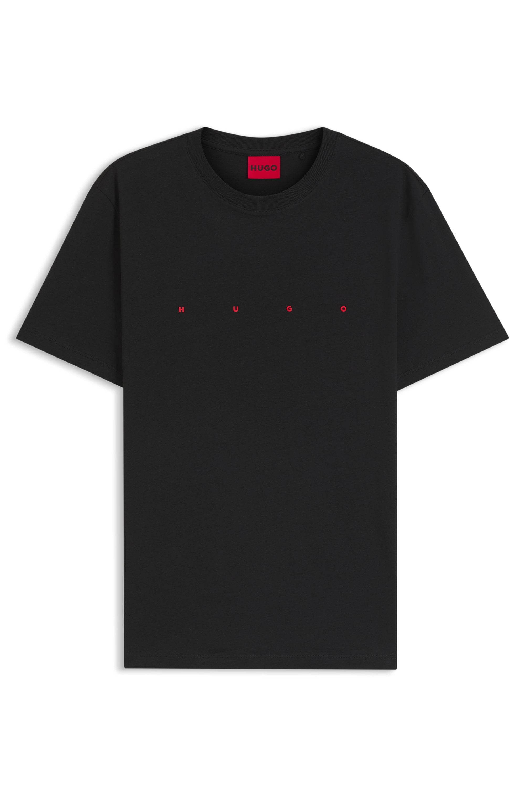 HUGO T-shirt »Dorosi« col rond, coupe régulière, inscription logo