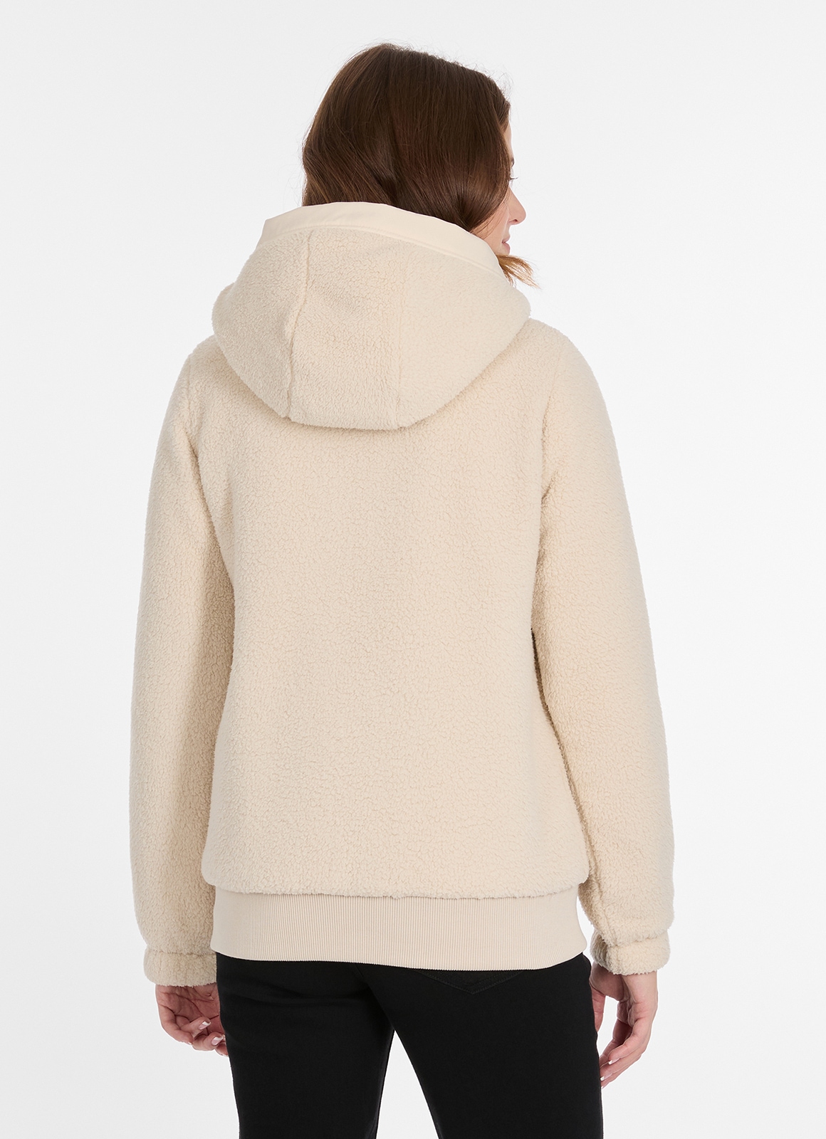 Ragwear Fleecejacke »COUSY SHORT« mit Kapuze hüftlange Länge, mit Reissverschluss, figurumspielende Passform