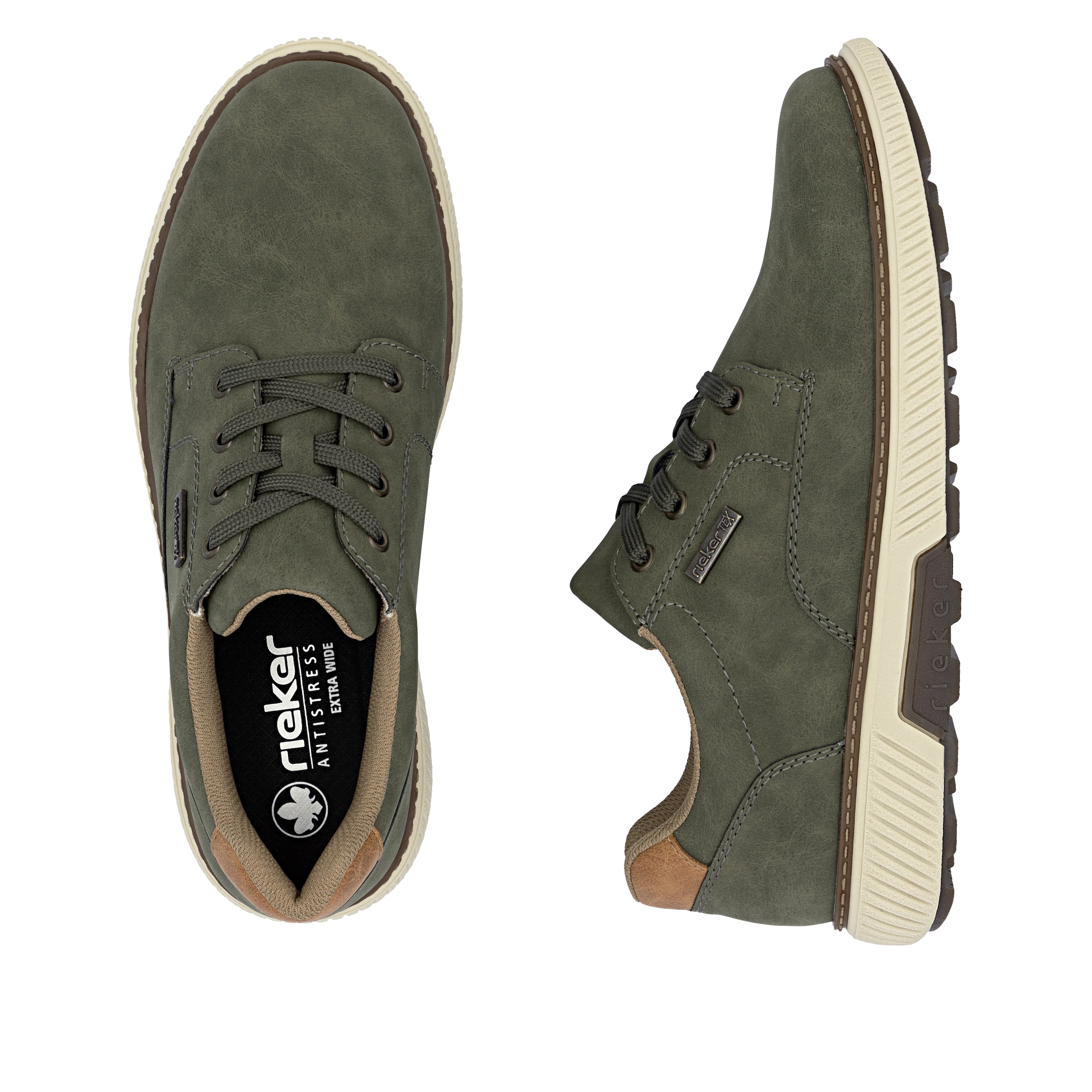 Rieker Sneakers  Halbschuh, Schnürschuh, Casual Sneaker mit weichem Schaftrand, TEX