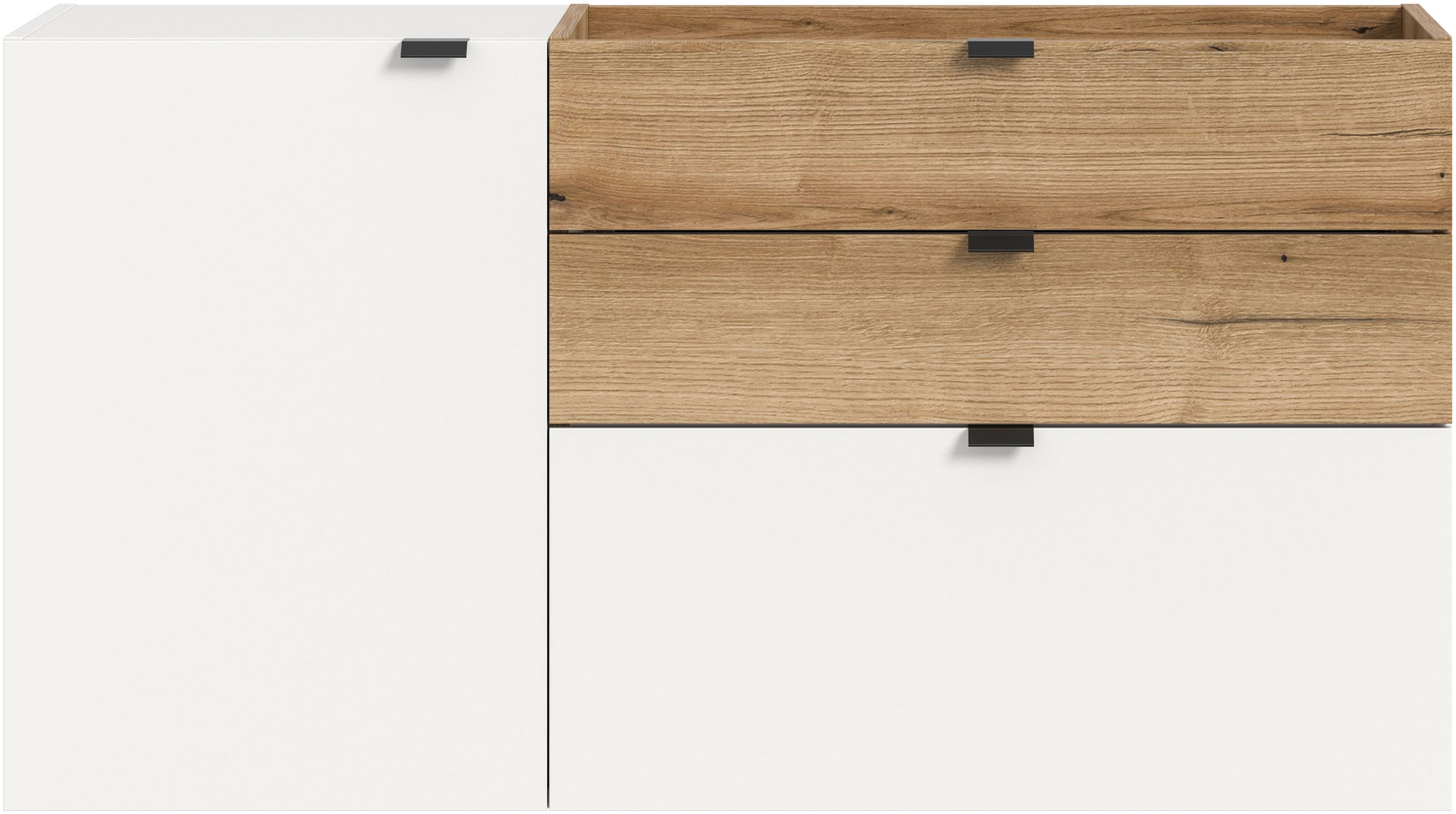 Home affaire Garderobenschrank 1 Stk. tlg. Oran, Hängekommode, Schubladen, Tür, Klappe, Evoke Oak NB, Ablagefach