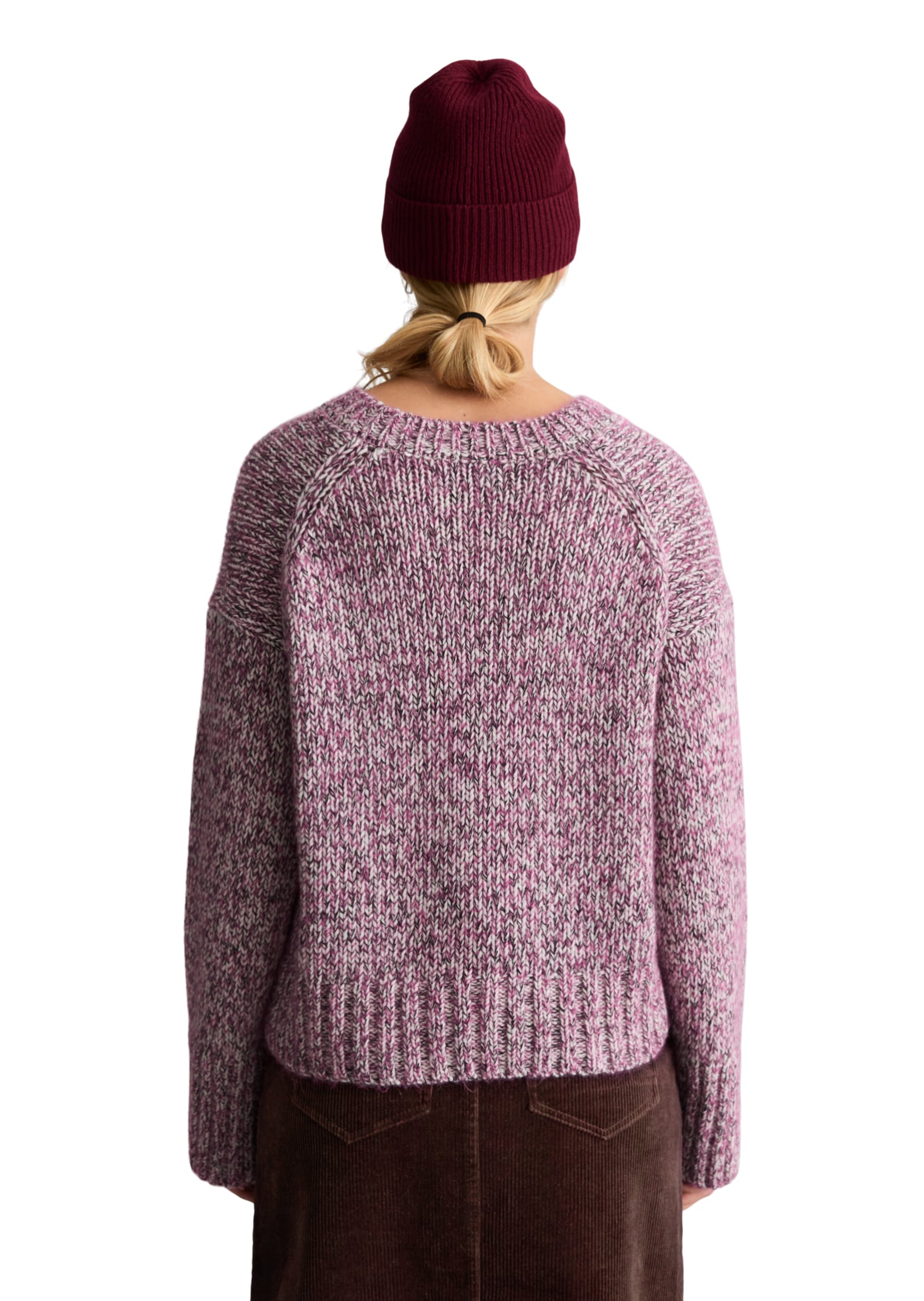 Marc O'Polo DENIM Pull à col rond coupe régulière en mélange laine vierge-laine d'alpaga