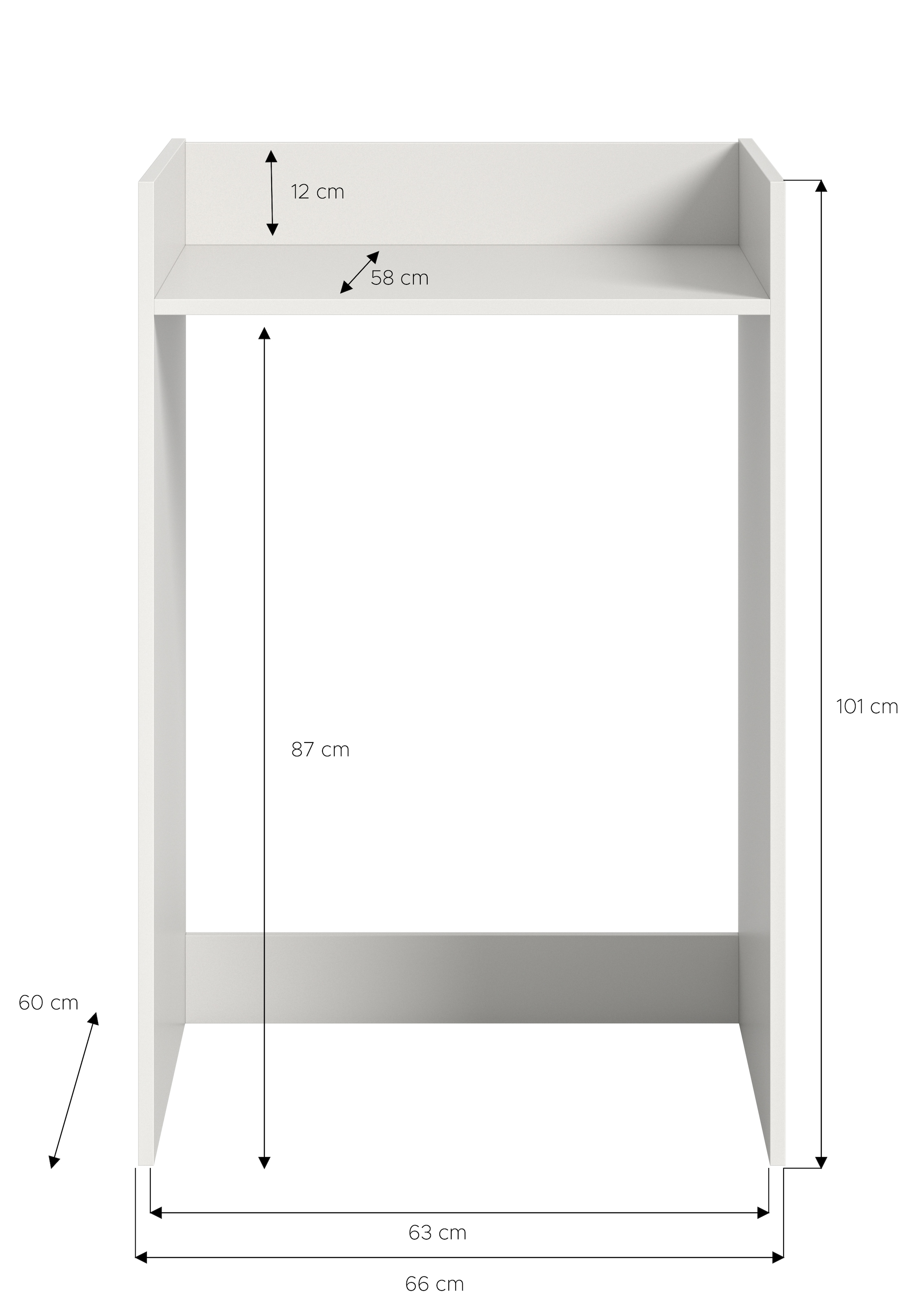 welltime Armoire pour machine à laver »FALAS, TOPSELLER!, Breite 66 cm, mit grosser Ablagefläche« in verschiedenen Farben erhältlich, für Waschmaschine & Trockner, 1 cuis tlg. Überbauschrank, Umbauschrank, Waschmaschinenschrank