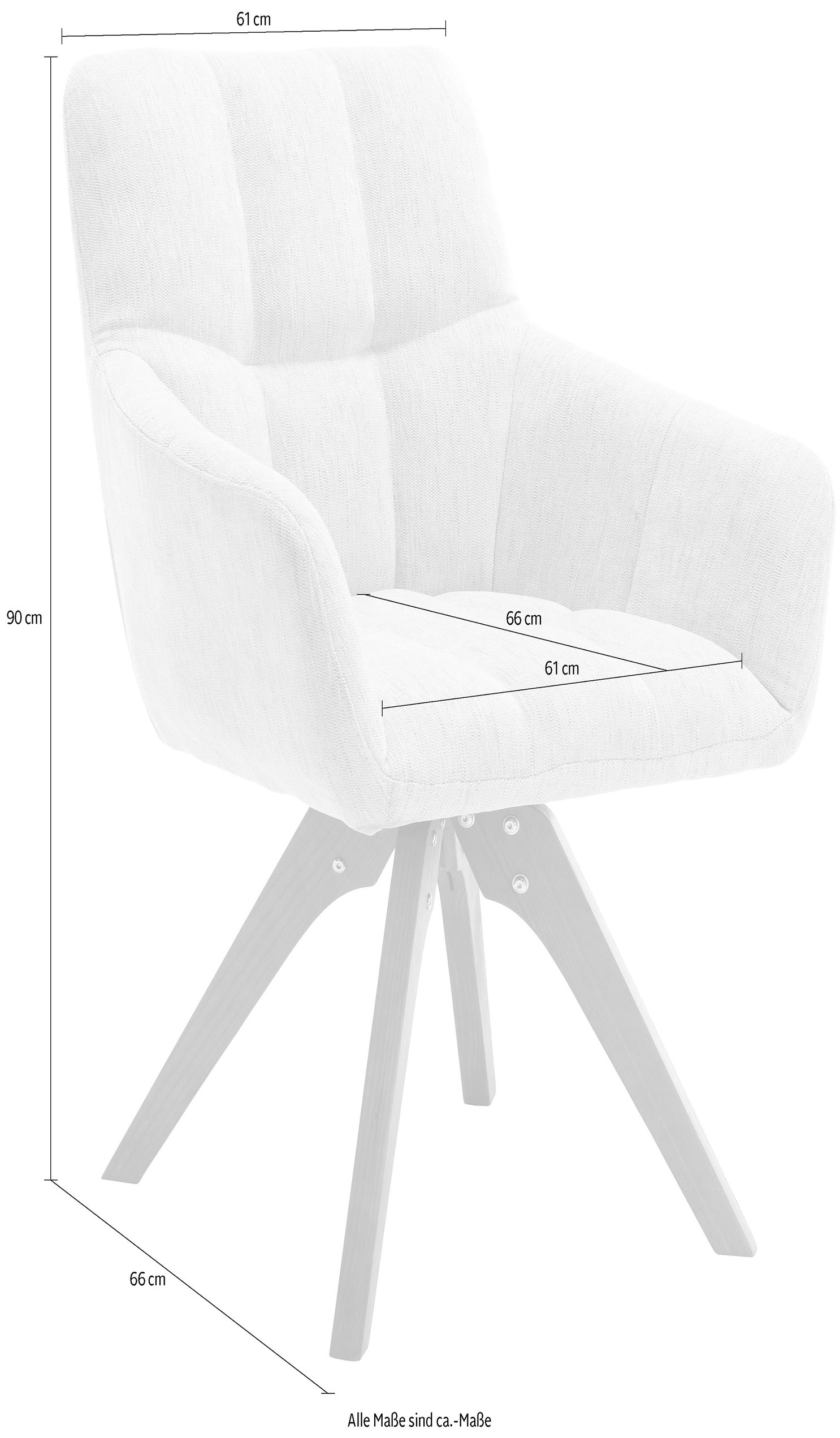 Home affaire Drehstuhl »Nizza« (Set) 2 Stk.180 Grad Drehfunktion, komfortable Polsterung, stabiles Gestell