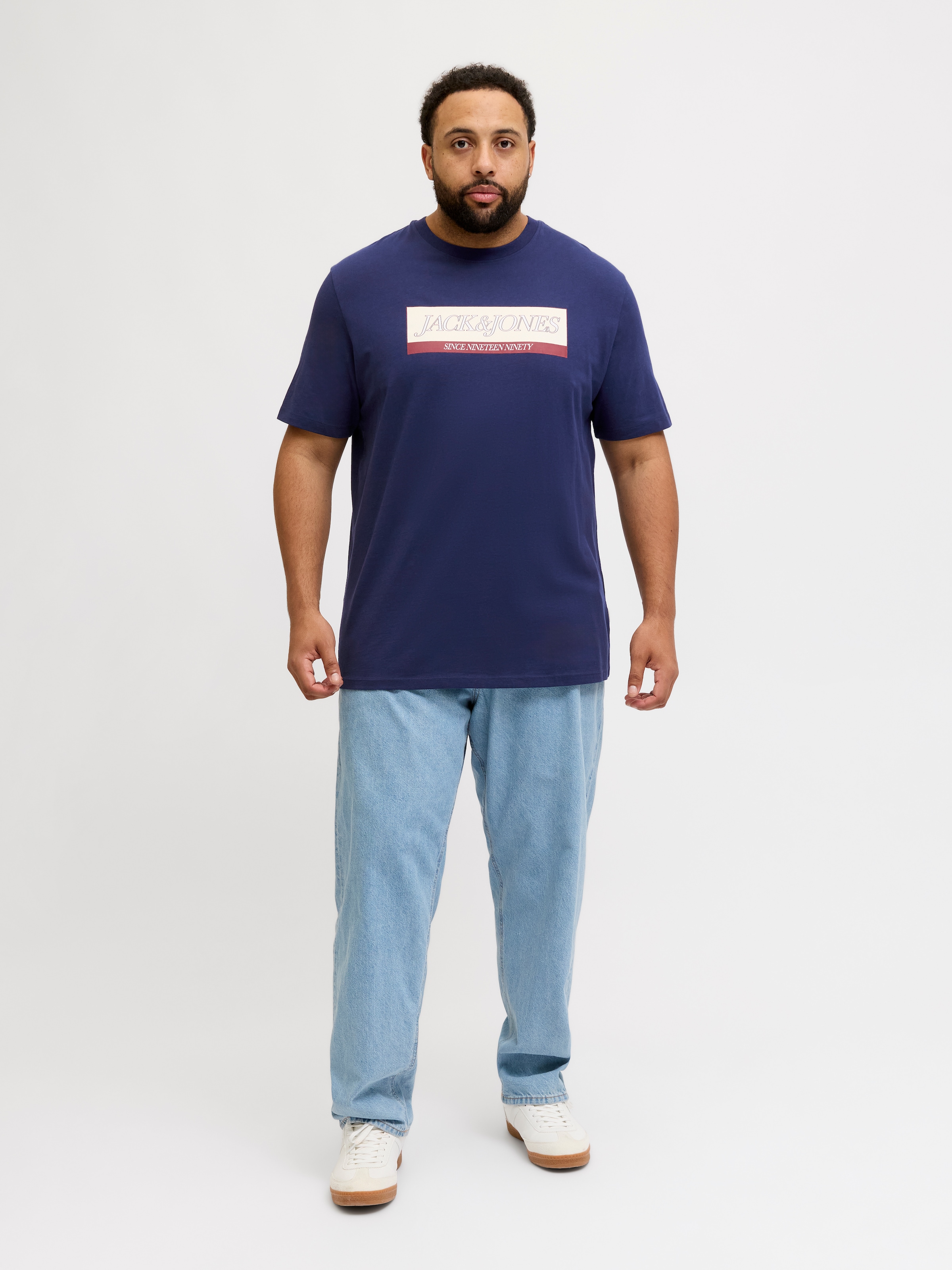 Jack & Jones PlusSize T-shirt »JORINWOOD BLOCK BRANDING TEE SS CN PLS«
