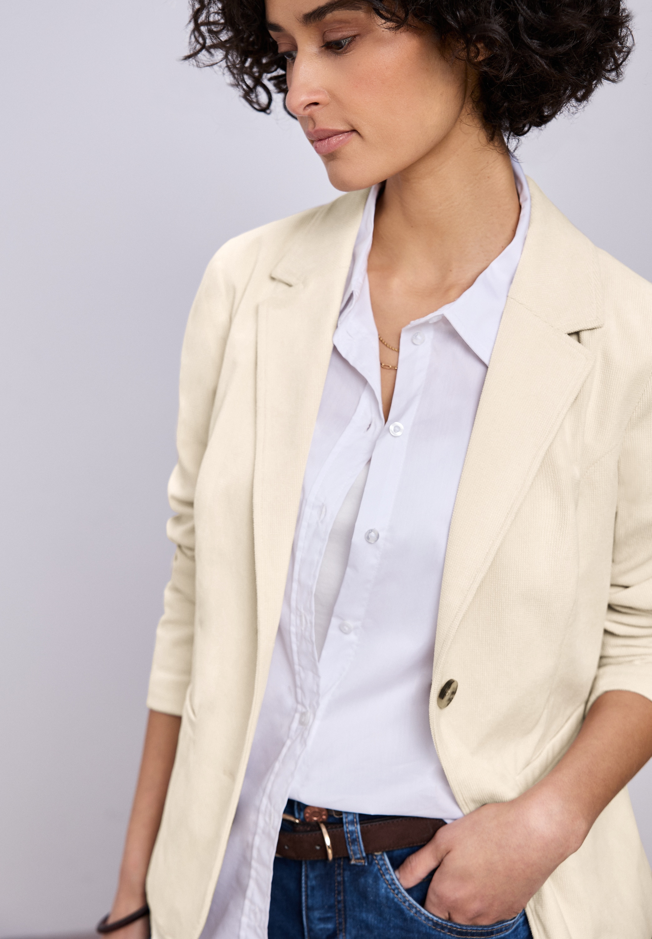 STREET ONE Blazer long im langen Schnitt mit Struktur