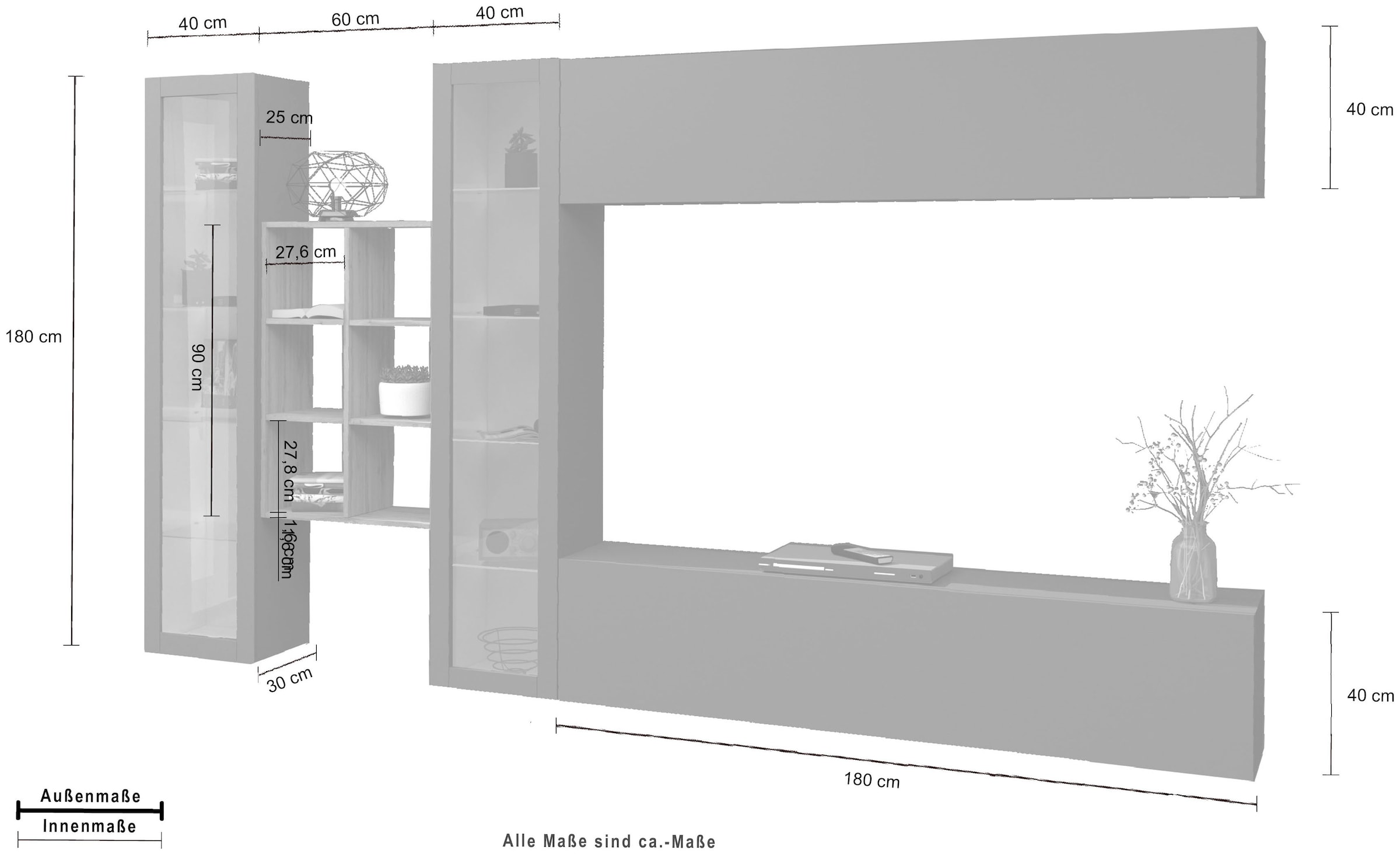 Home affaire Meuble mural »Maruska« 1 cuis tlg.