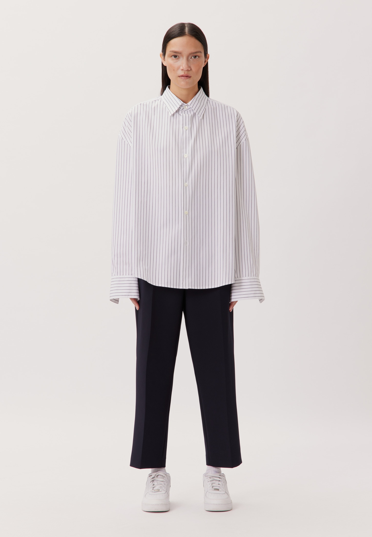 studio seidensticker Businesshemd »Studio« Oversized 1/1 Kentkragen Streifen