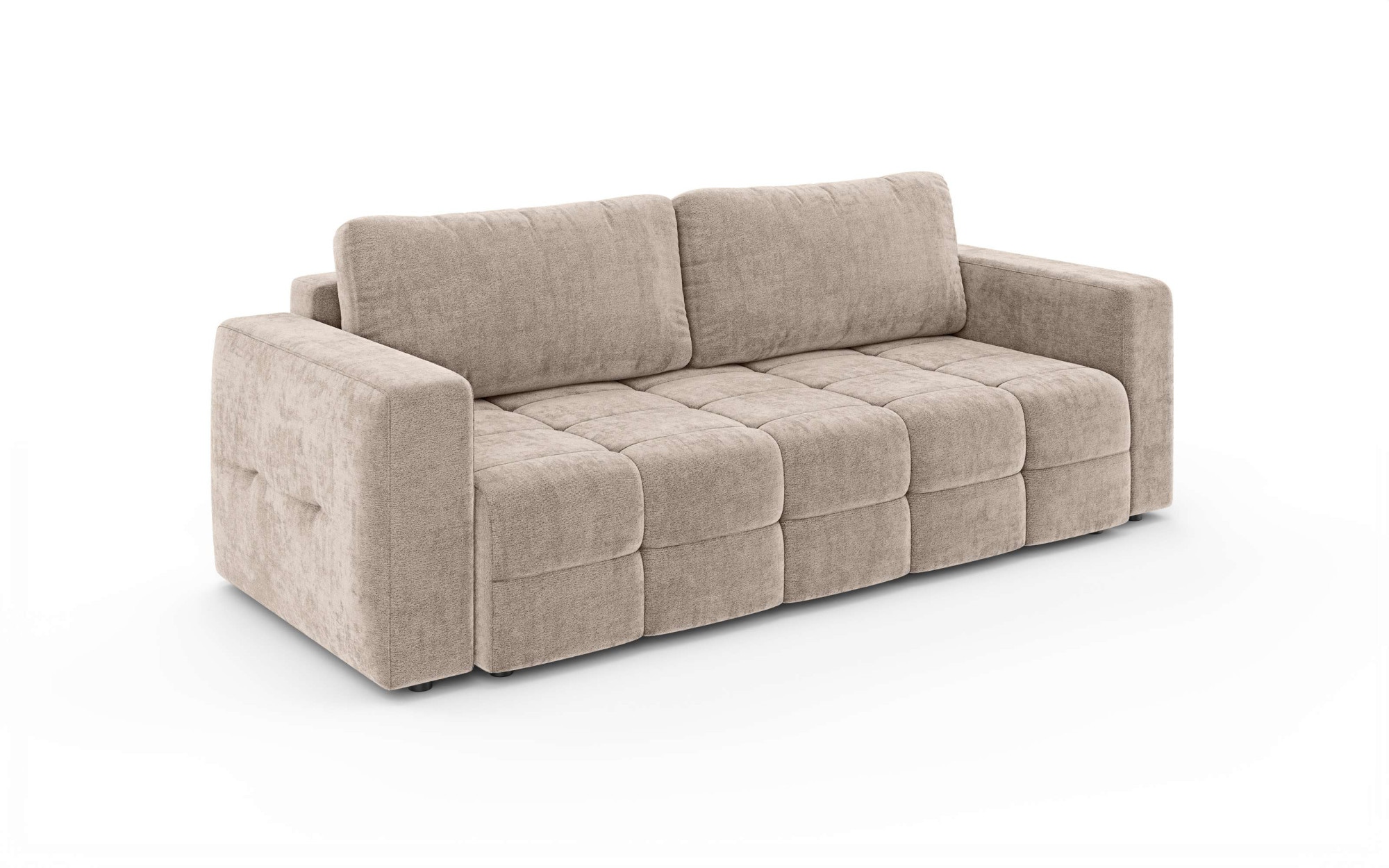 GOODproduct 3-places »JONNO Schlafsofa mit Bettkasten, komfortables Sitzgefühl, Breite 242cm« Liegefläche 150x193cm, inklusive Rückenkissen, moderne Steppung