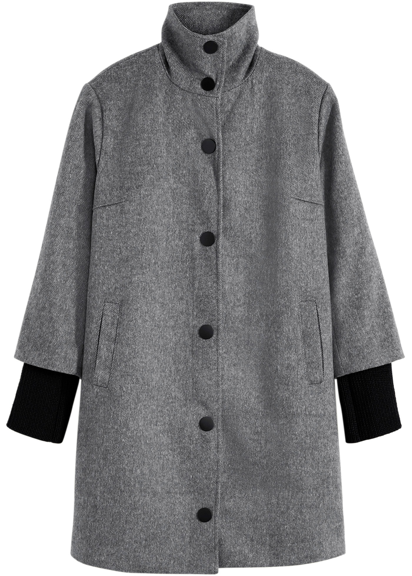 bonprix Manteau court »Kurzmantel in Wolloptik« aus Polyester, in A-Linie, mit Stehkragen, in Wolloptik