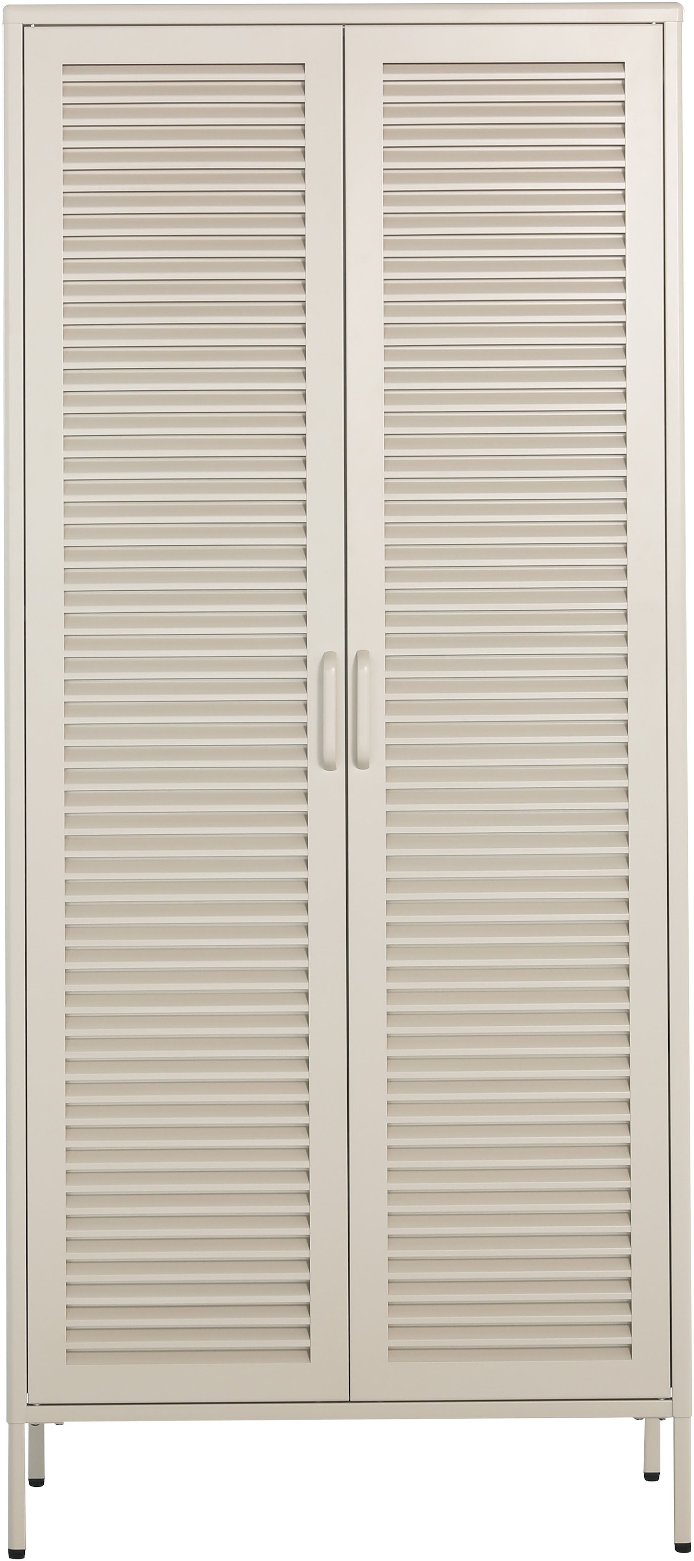 GOODproduct Kleiderschrank »GERRON Kleiderschrank Metallschrank Spind« Schlafzimmerschrank mit 2 Türen weiss Breite 80cm
