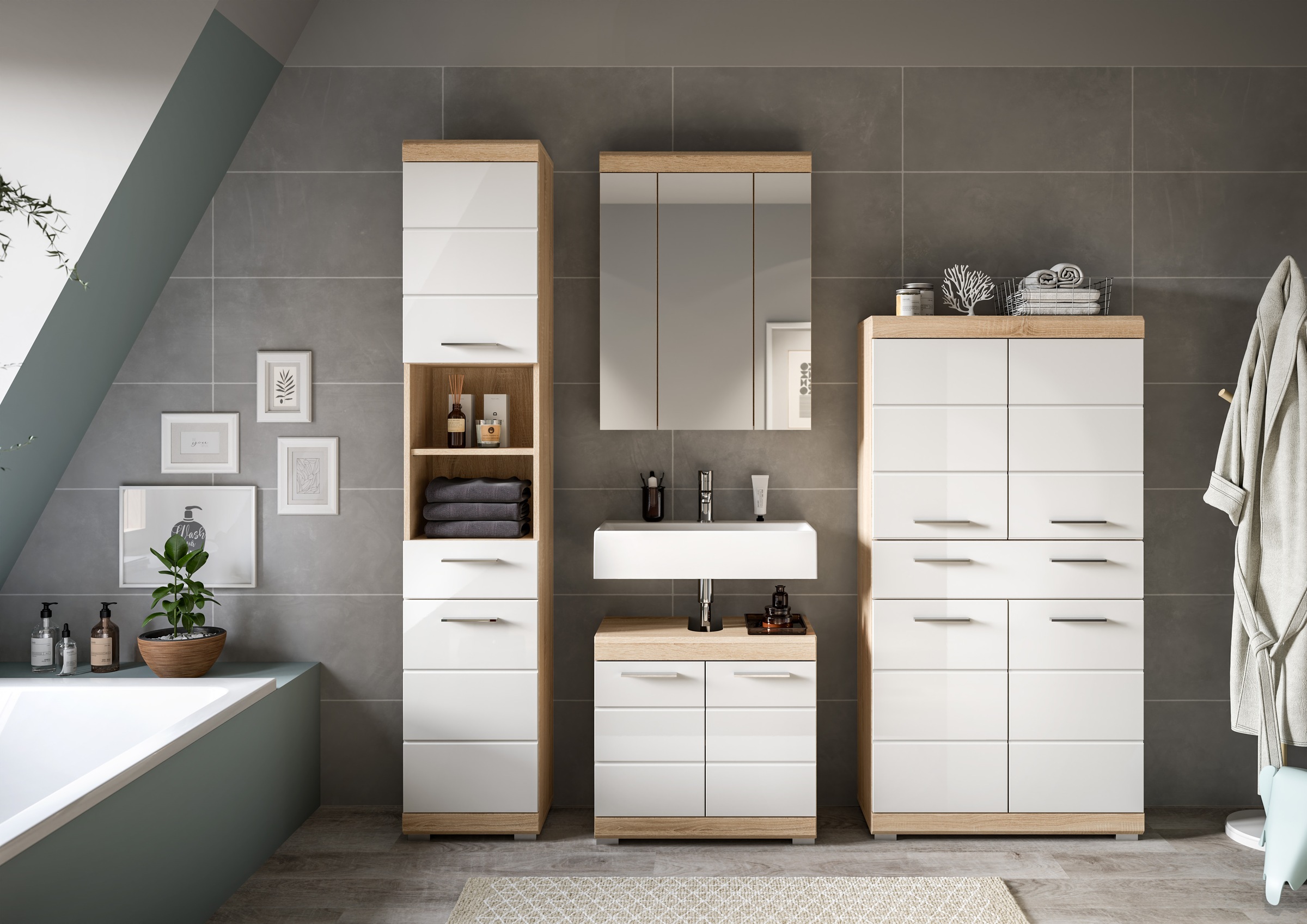 INOSIGN Badmöbel-Set »Siena, 4 teilig, bestehend aus:« Set, TOPSELLER!, 4 Stk. tlg.