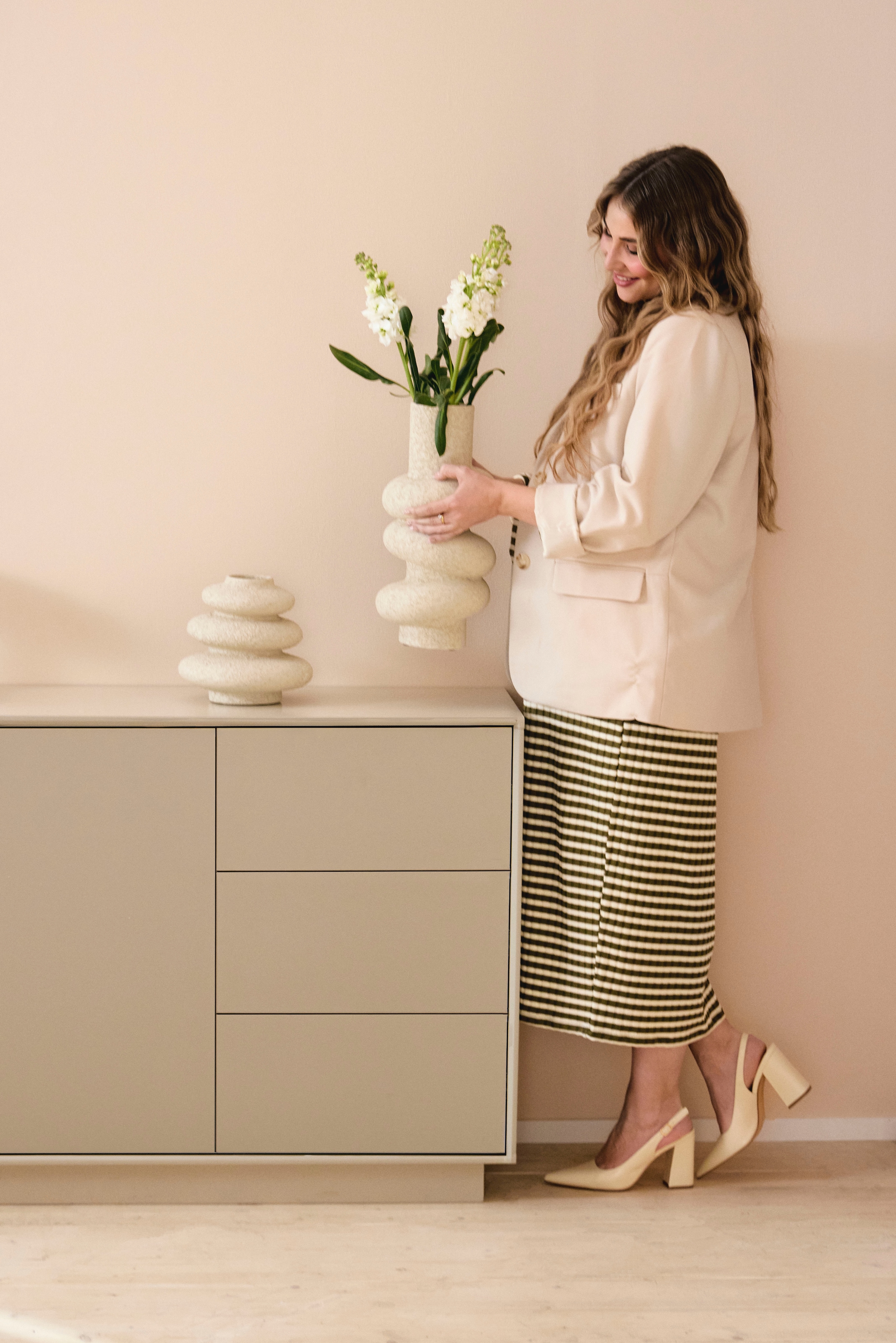 homsy by Ana Johnson Tischvase »Floriva, 21x20cm, strukturierte, matte Oberfläche« hochwertige Keramik aus einer traditionellen Manufaktur,Made in Europe