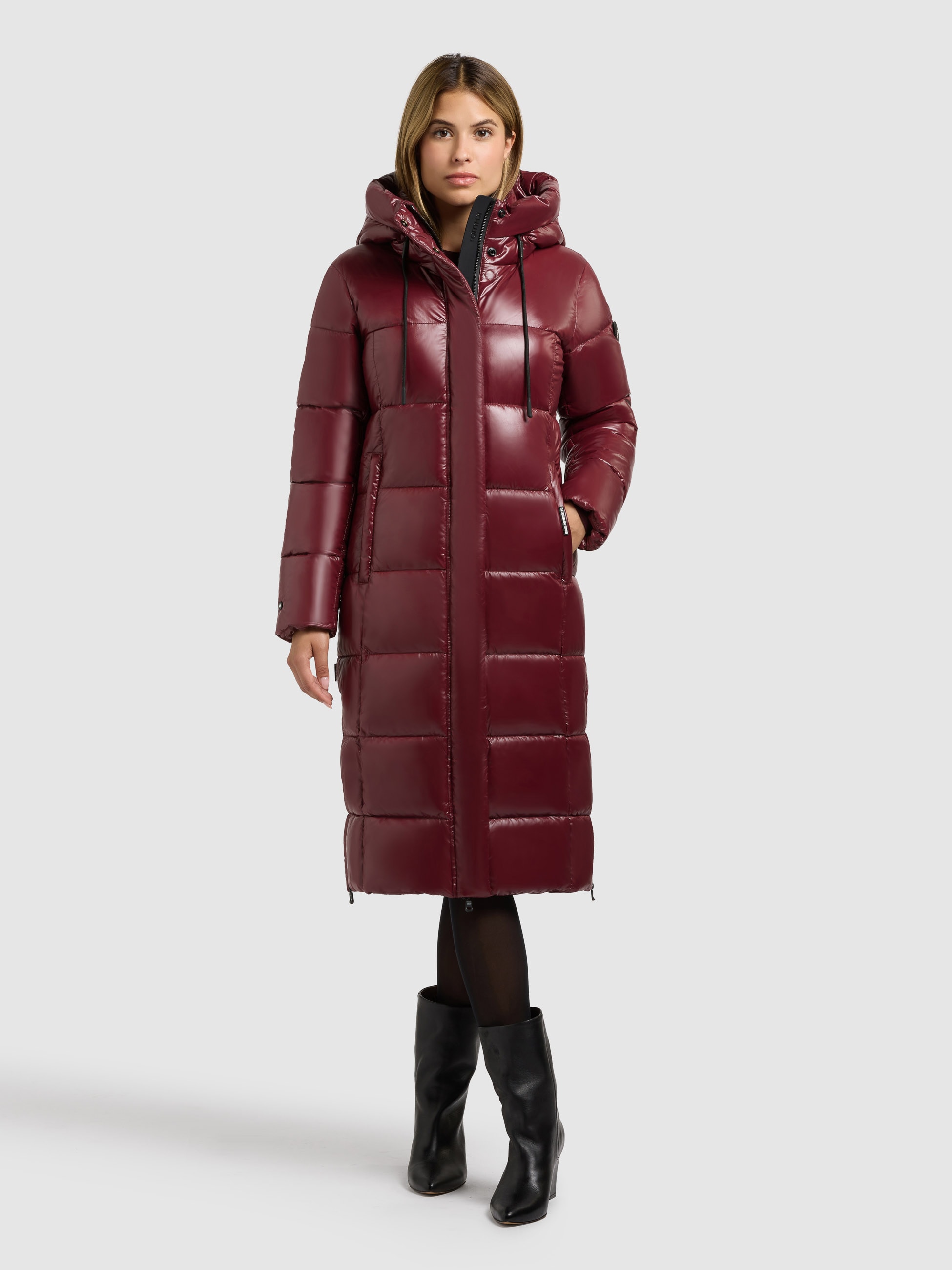 khujo Steppmantel »WILLA« praktische Seitenschlitze mit Reissverschluss