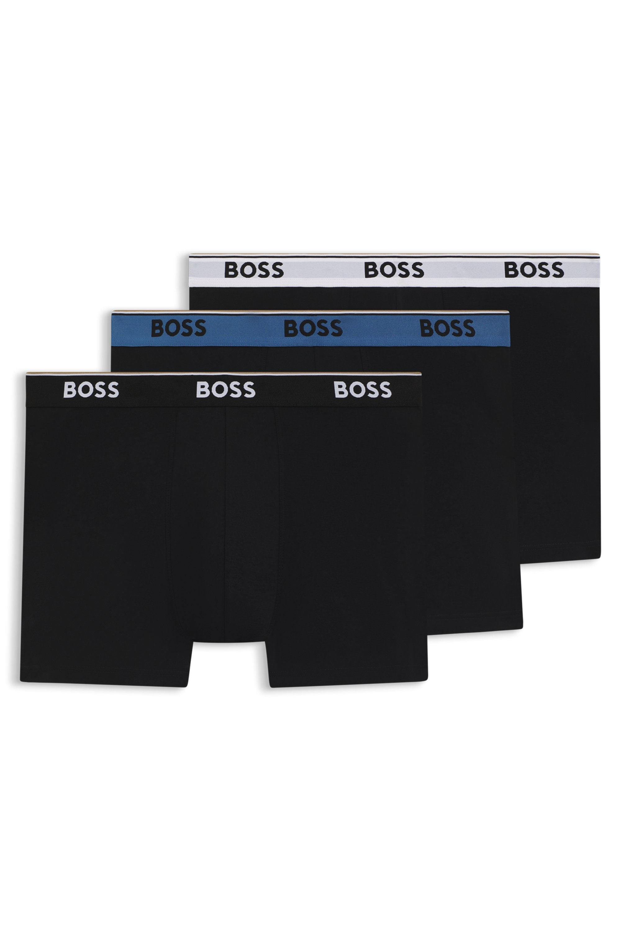 BOSS Boxershorts Packung, 3 Stk. aus bequemer Stretch-Baumwolle, körpernah, mittlere Bundhöhe