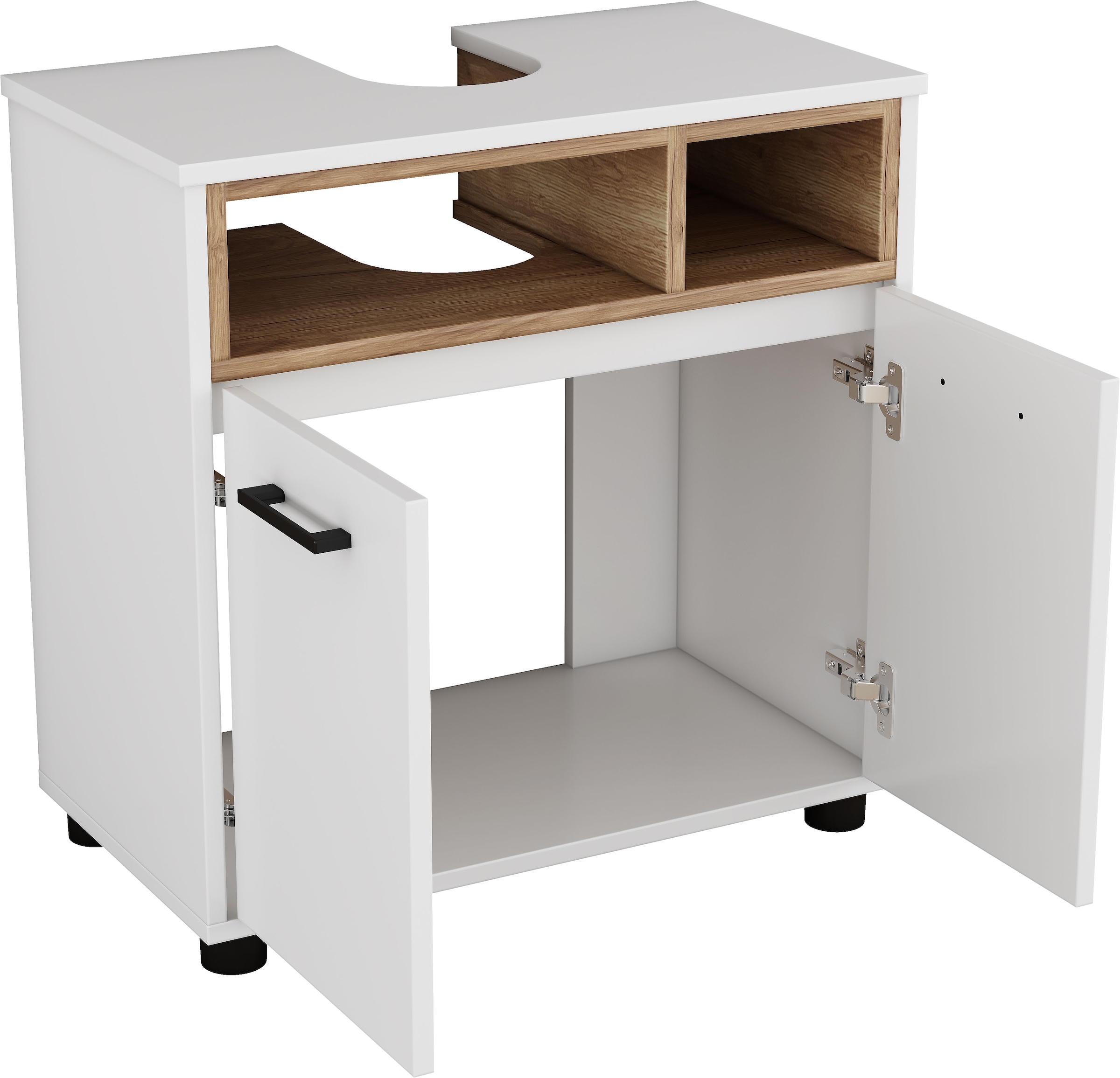 GOODproduct Waschbeckenunterschrank »Picante« In 60 und 80cm erhältlich, 2 Türen und offene Ablage, zum Stellen