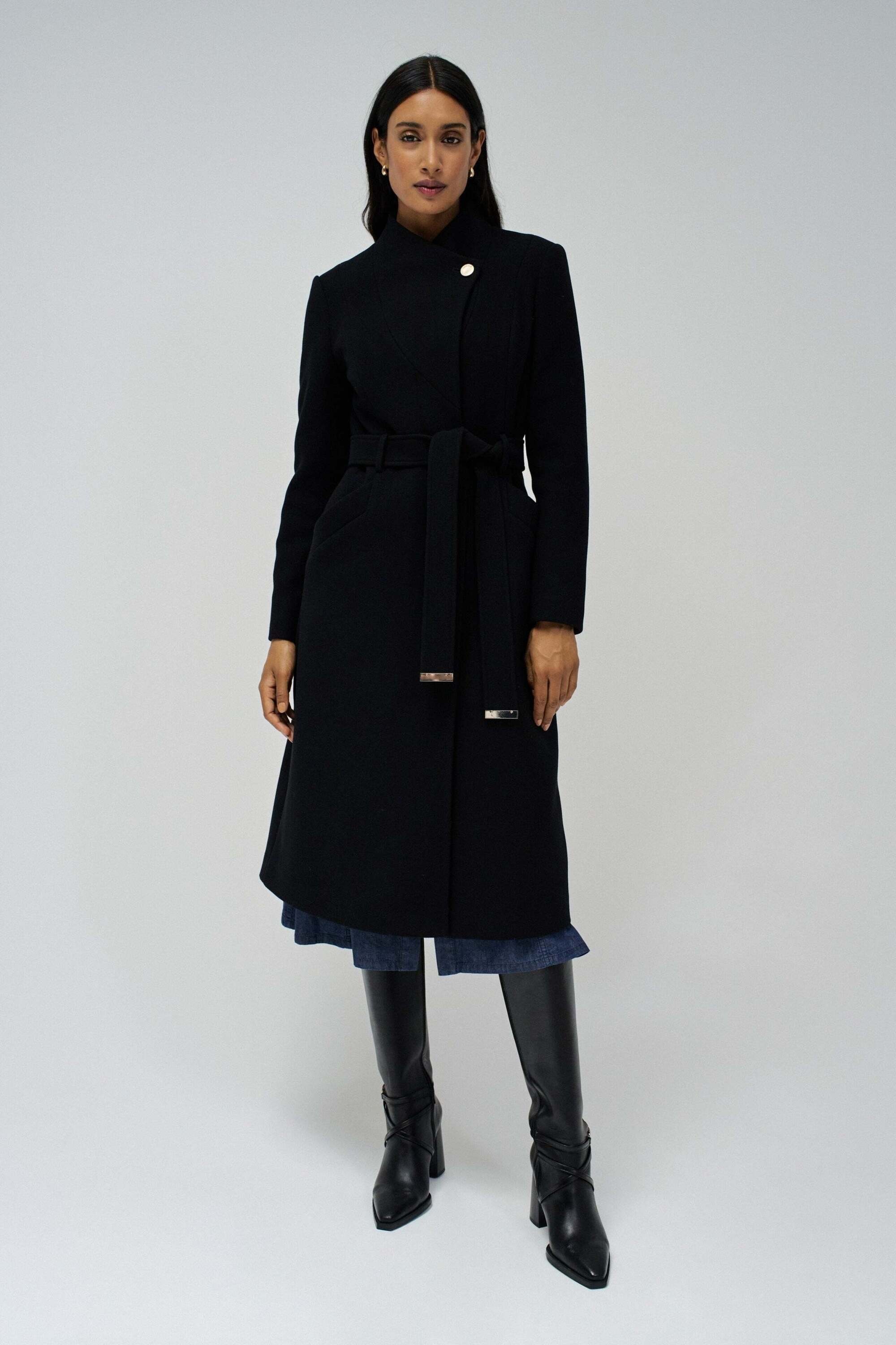 Salsa Veste en laine »Salsa Jeans Wollmantel Long Wool Peacoat With Belt«