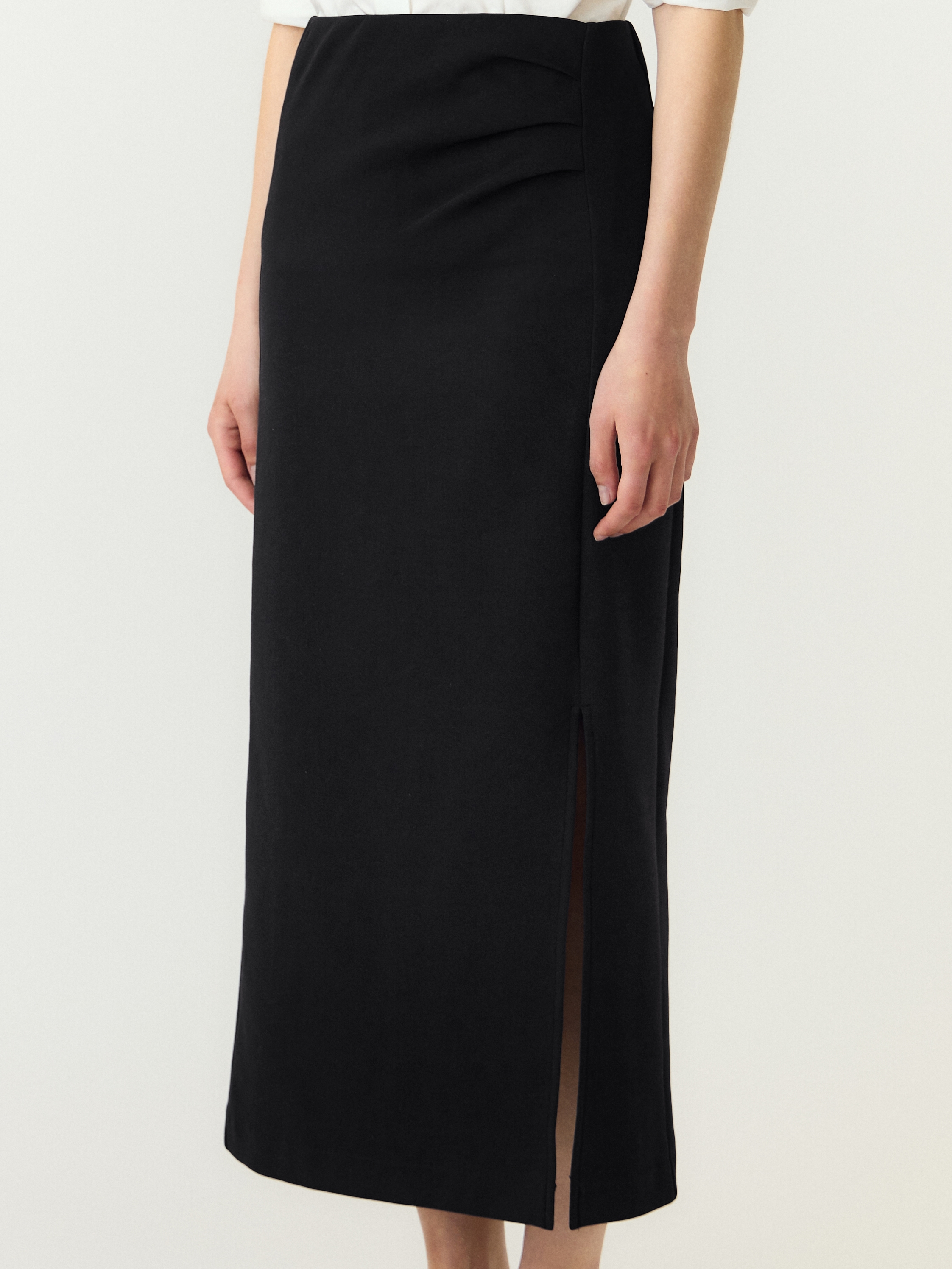 Y.A.S Maxi jupe »YASPINA HW LONG SKIRT NOOS« mélange de coton, taille haute