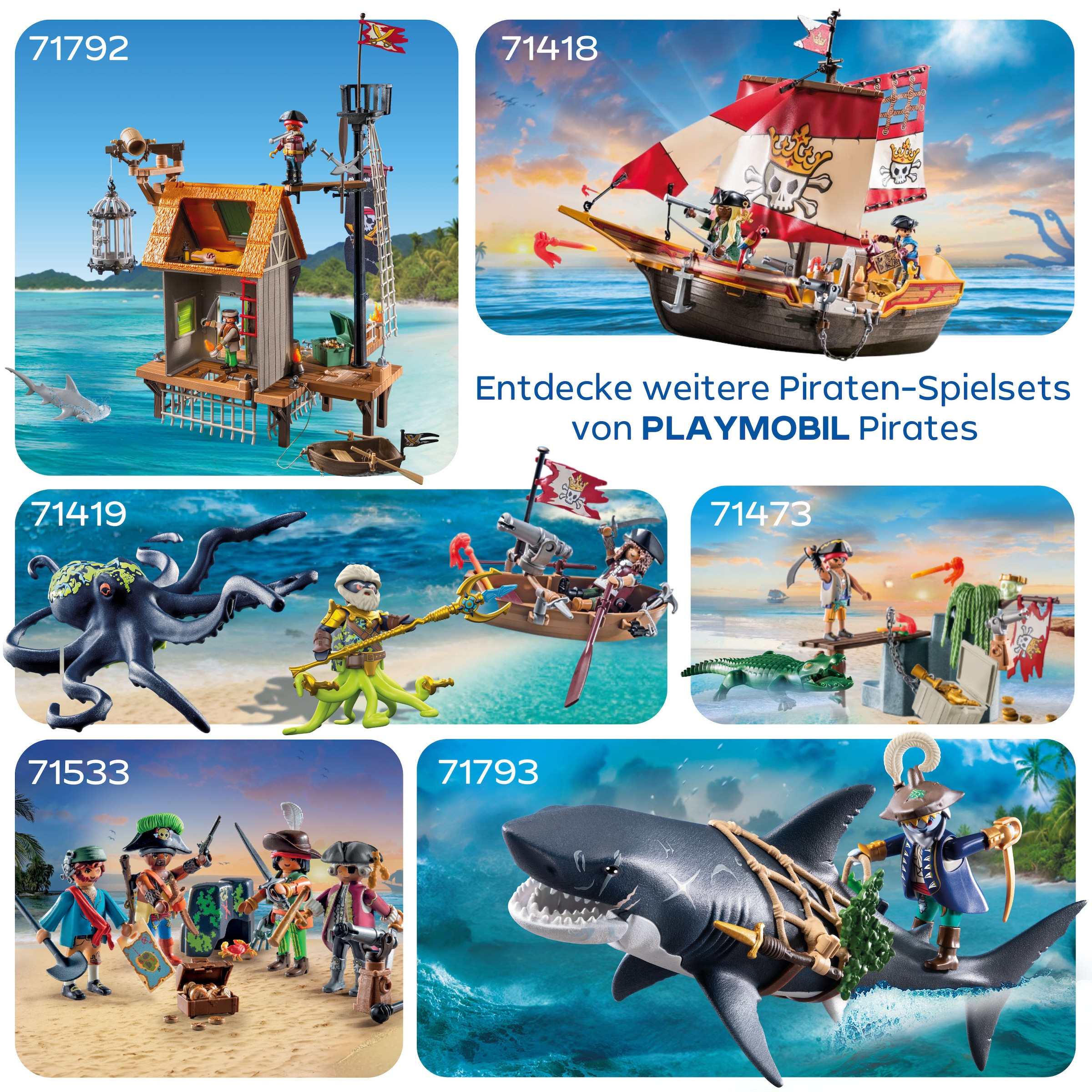 Playmobil® Jeu de construction »Gefahr durch Riesenhai (71793), Playmobil Pirates«