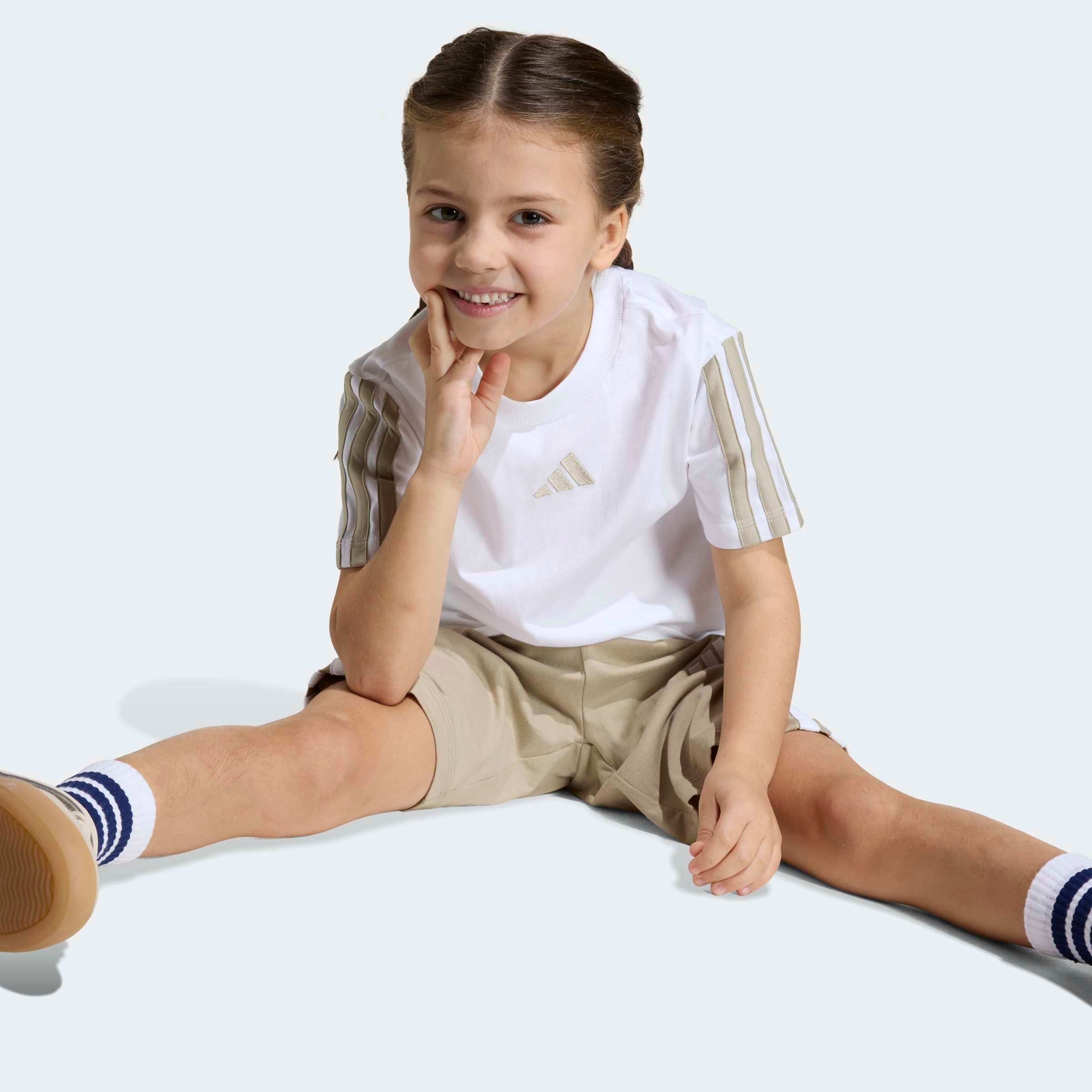 adidas Sportswear Trainingsanzug »LK 3S T-SET 160« 2 tlg. für Kinder, mit 2 Teilen, aus Baumwolle