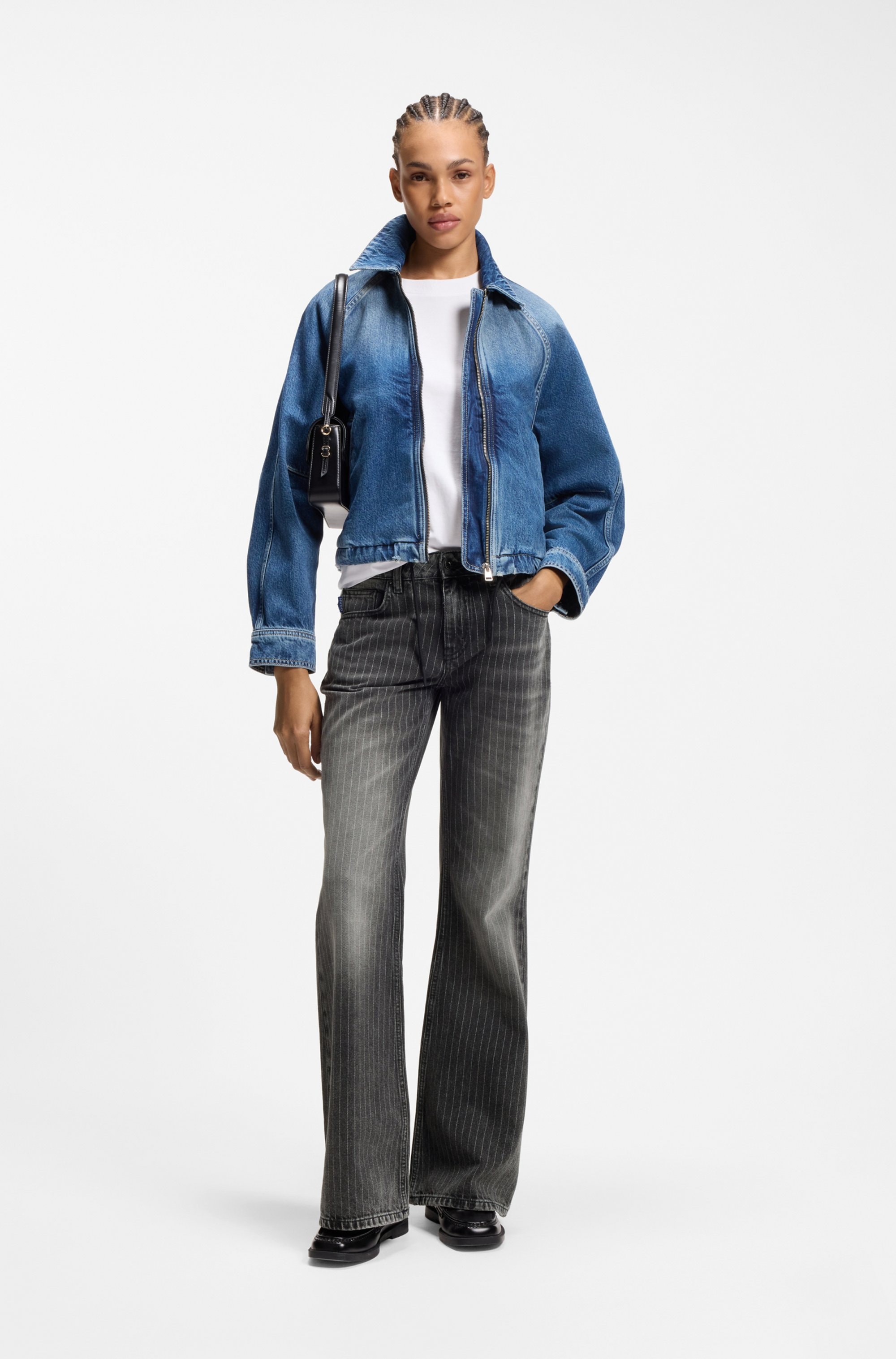 HUGO Jeans bootcut »Gelissa« mit Nadelstreifen, Mid Rise