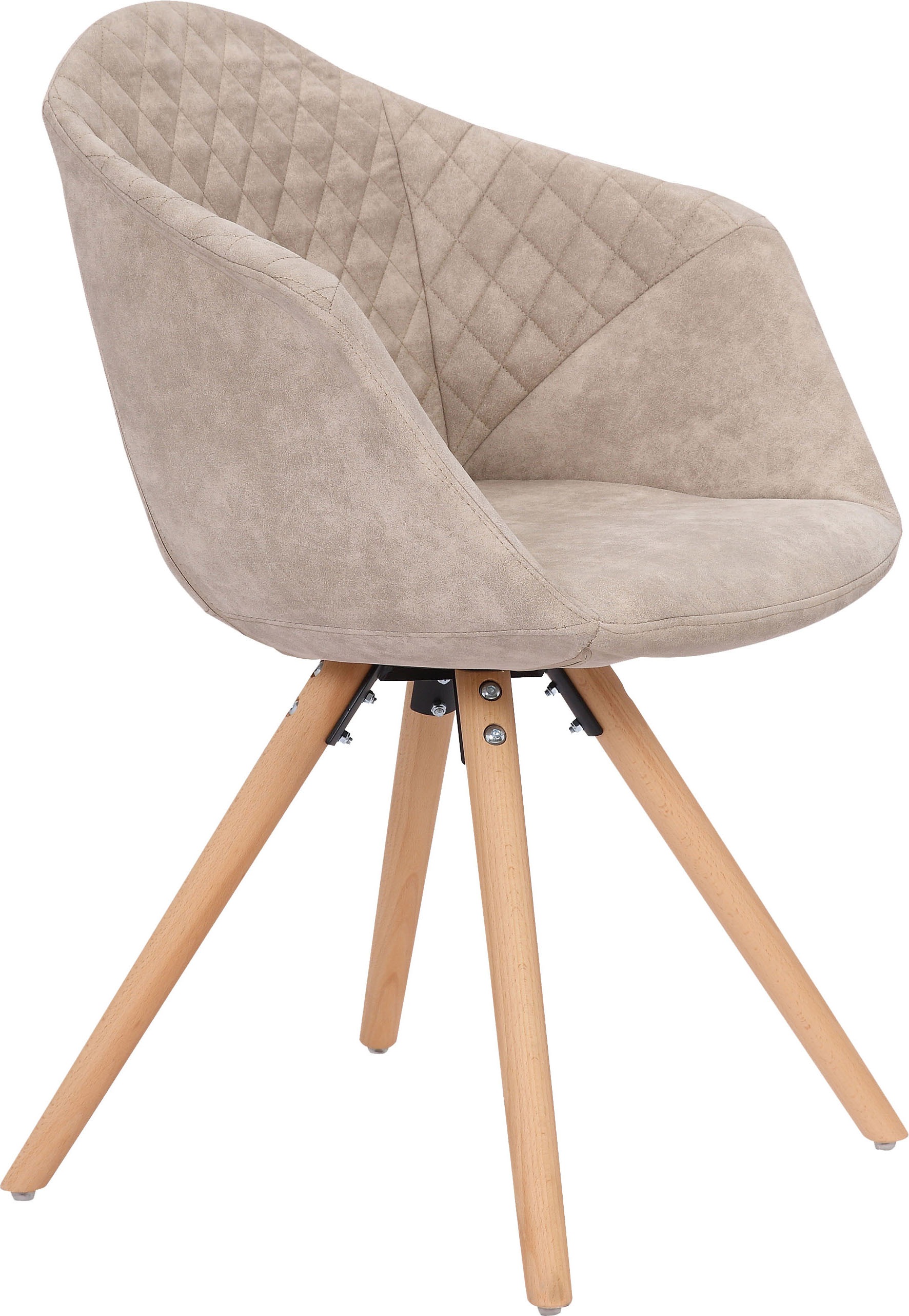 Kayoom Chaise rembourrée »Stuhl Chadwick 110 2er-Set, stilvolles Design, in Naturfarben gehalten« (Set) 2 cuisbequem, Holzbeine, weich gepolstert, stilvolles Design