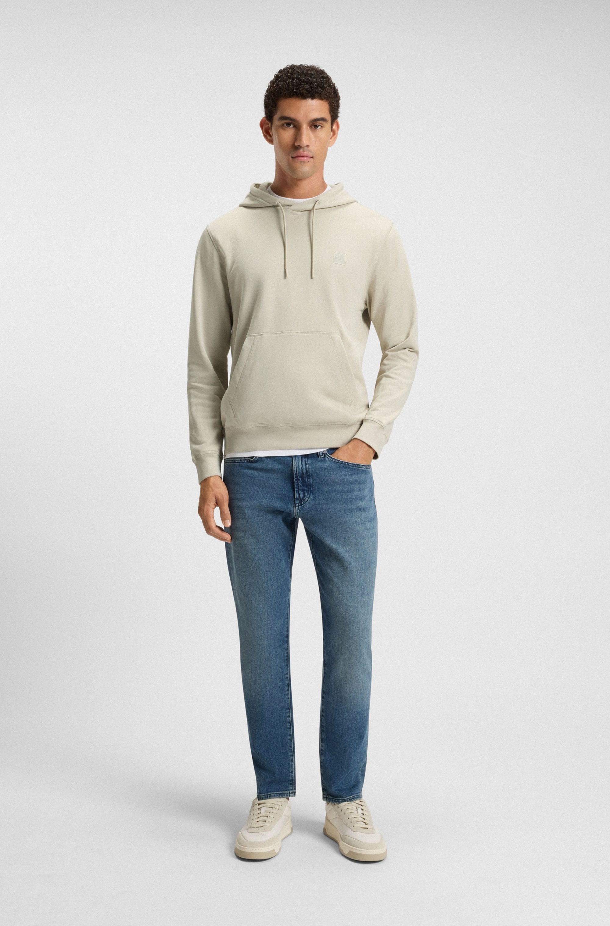 BOSS ORANGE Sweat à capuche »Wetalk«, mit gesticktem BOSS Markenlabel
