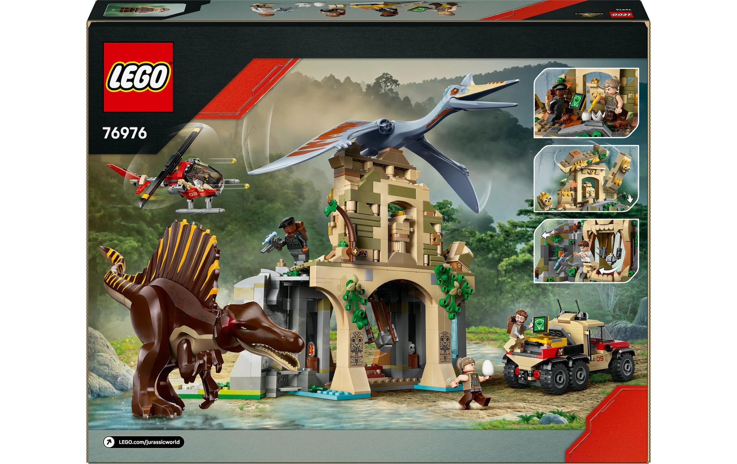 LEGO® Briques de jeu »Jurassic World Spinosaurier und Quetzalcoatlus: Hubschrauber«