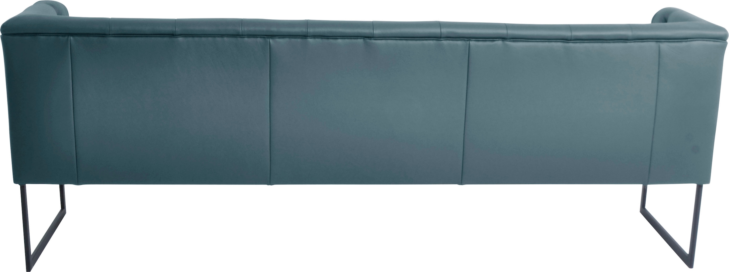 K+W Komfort & Wohnen Banc rembourré »Creso« style Chesterfield moderne, avec pieds patins noirs