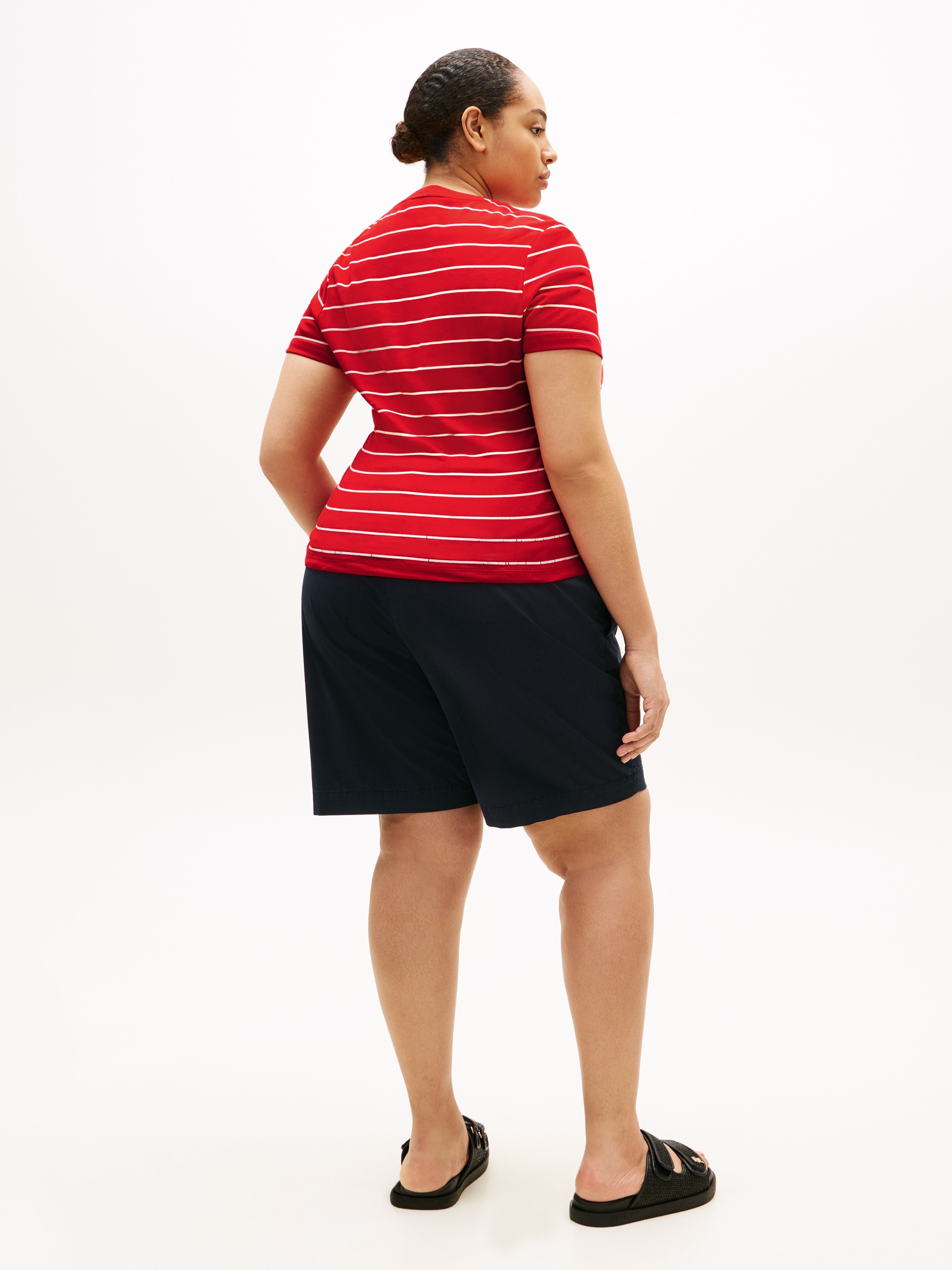 Tommy Hilfiger Curve T-shirt en V »CRV SLIM CODY V-NK SS« in grossen Grössen