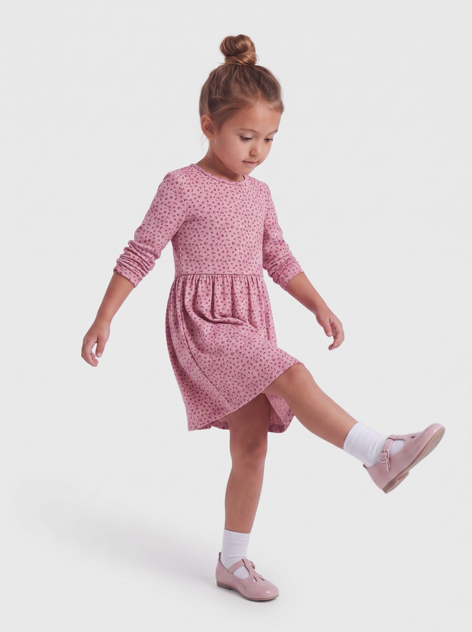 KIDS ONLY Minikleid »KMGTRINNY LIFE AOP LS BAL DRESS JRS NOOS« Baumwollmischung, regular fit