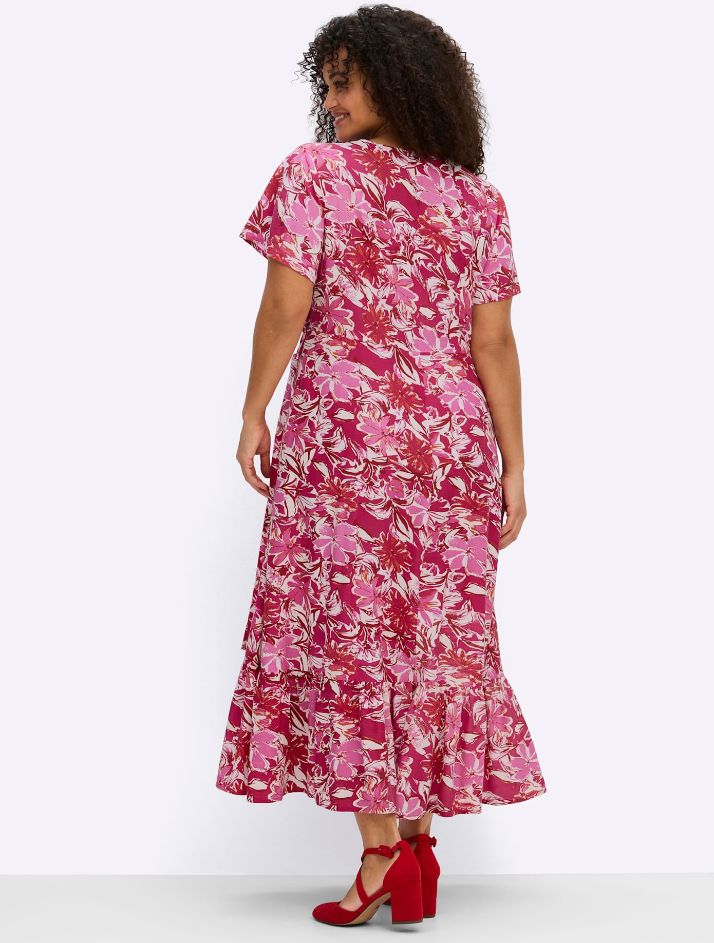 sheego by Joe Browns Robe portefeuille »Kleid« Poche dans les coutures