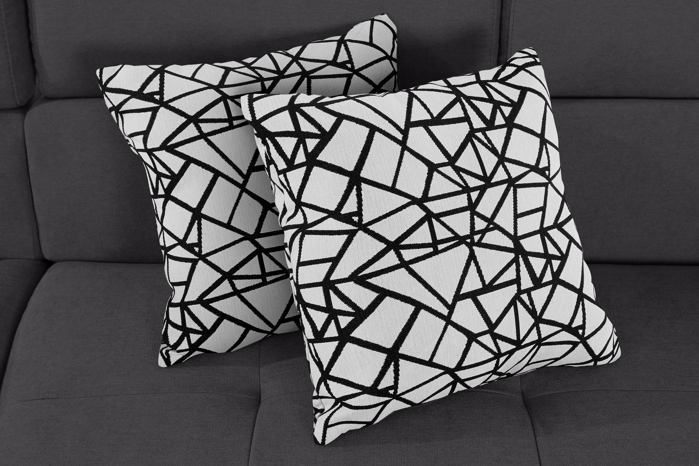 COTTA Ecksofa »Mia L-Form mit 3 Zierkissen« wahlweise mit Bettfunktion, Bettkasten, Beleuchtung & Wireless-Charger