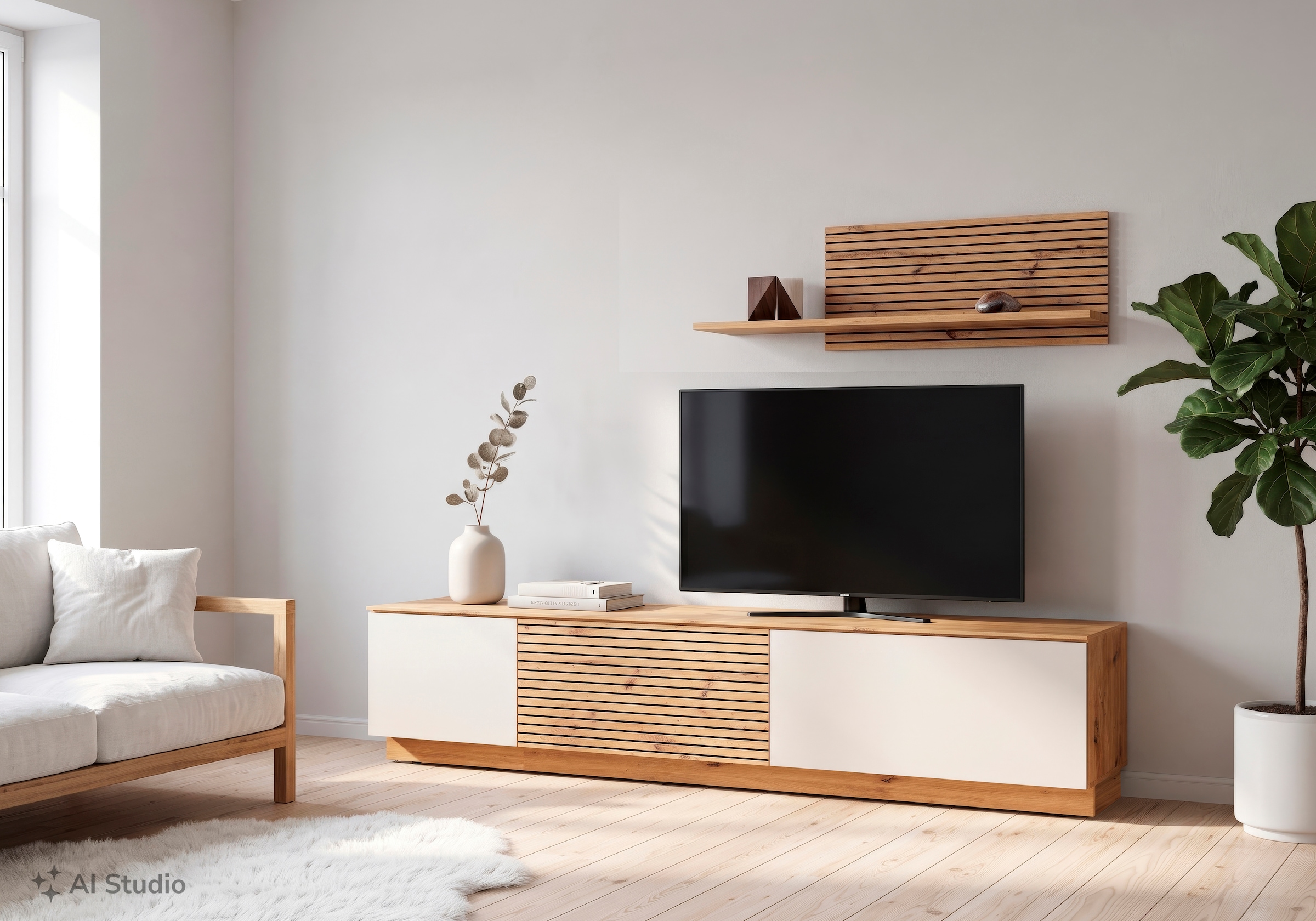 GOODproduct Wohnwand »Paroli, mit Lowboard und Paneel«