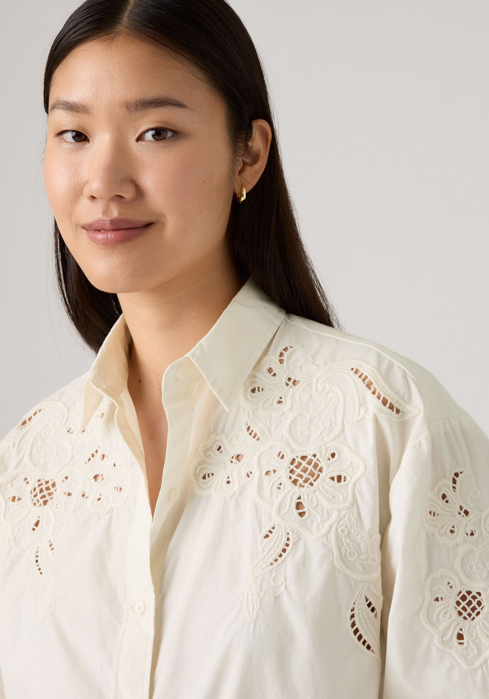 Levi's® Blouse chemise »JAMIE HOLIDAY SHI« mit Lochstickerei