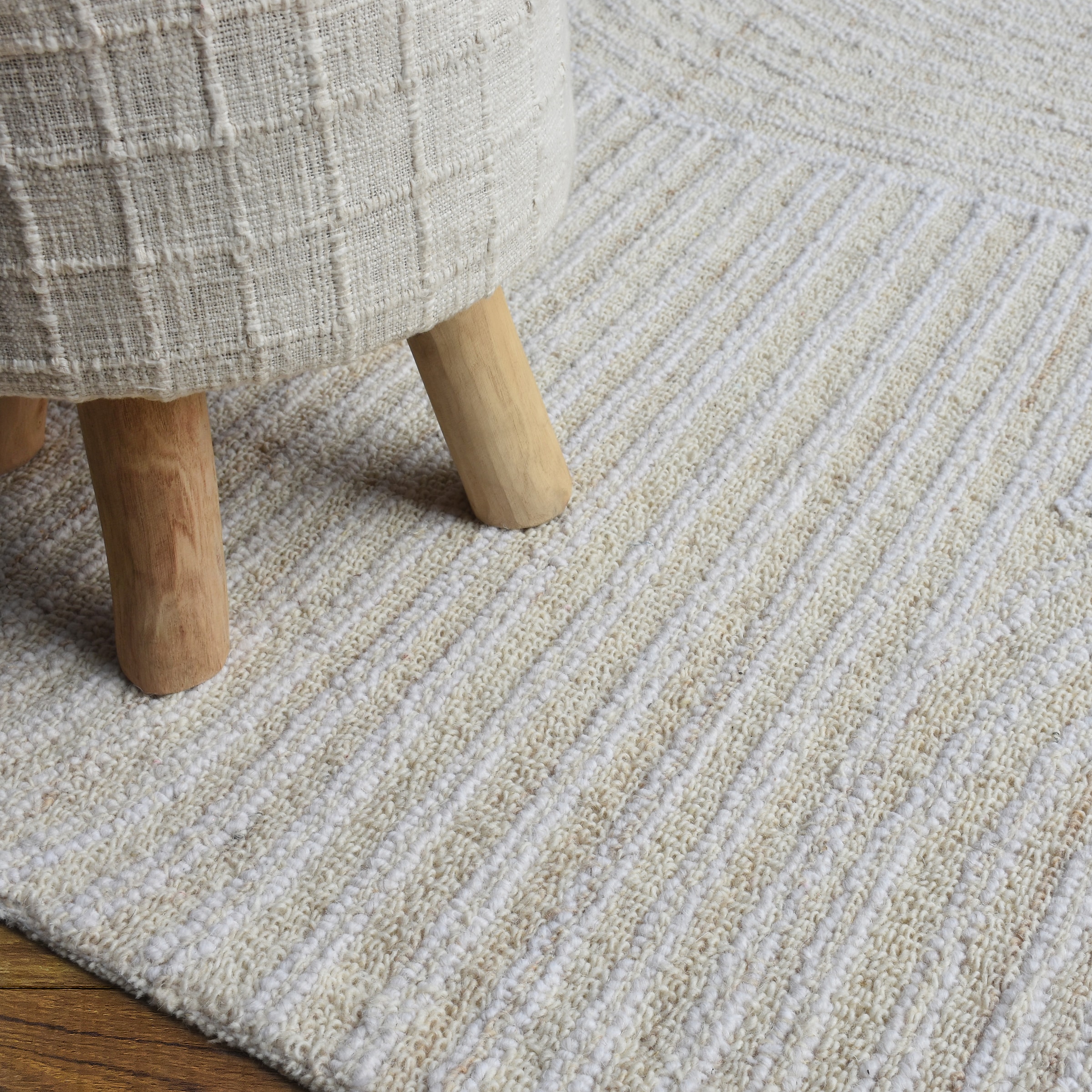 my home Tapis en laine »Brevik, handgefertigt, Wolle, Hoch-Tief-Struktur« Rectangulaire 11 mm Höhe einfarbig, Wolle, Teppich, Wohnzimmer, Schlafzimmer, Esszimmer