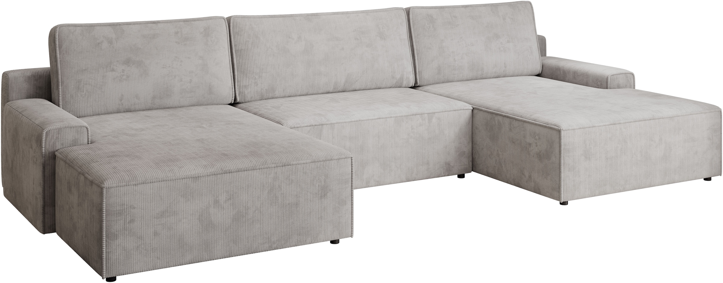 TRENDMANUFAKTUR Wohnlandschaft »Challenge, Schlafsofa mit Bettkasten, Couch in U-Form, Breite 333 cm« XXL Sofa mit Bettkasten & Schlaffunktion, auch in trendigem Cordstoff