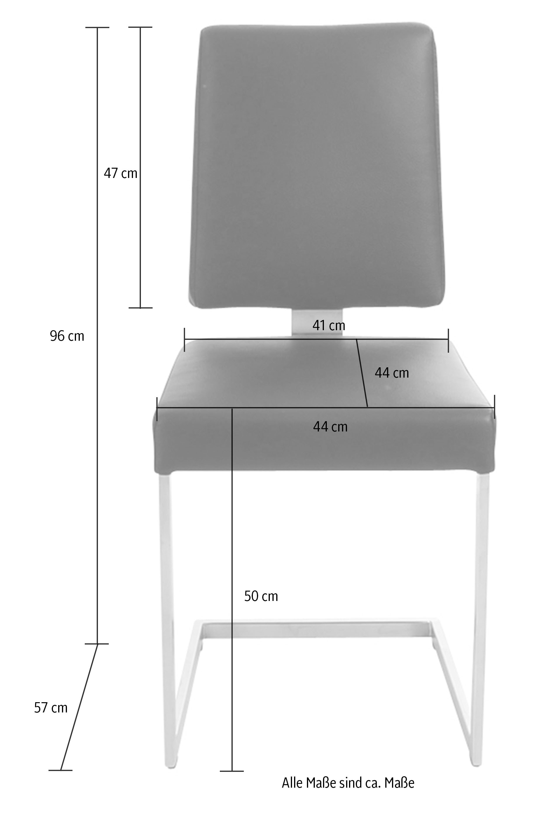 K+W Komfort & Wohnen Ensemble de salle à manger 4 cuis tlg. jambe longue à gauche ou à droite, 2 chaises à bascule, 1 table fonctionnelle