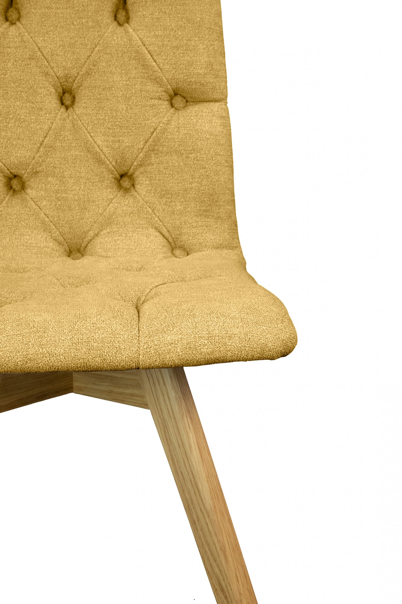 GOODproduct Chaise de salle à manger »Rania« (Set) 2 cuisMassivholzgestell, mit Knopfheftung