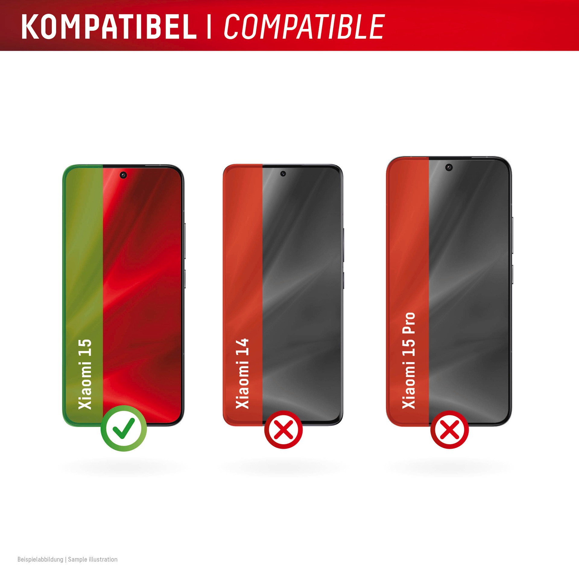 Displex Displayschutzglas »Real Glass Screen Protector« für Xiaomi 15 Displayschutzfolie, Schutzfolie, Bildschirmschutz, kratz- & stossfest