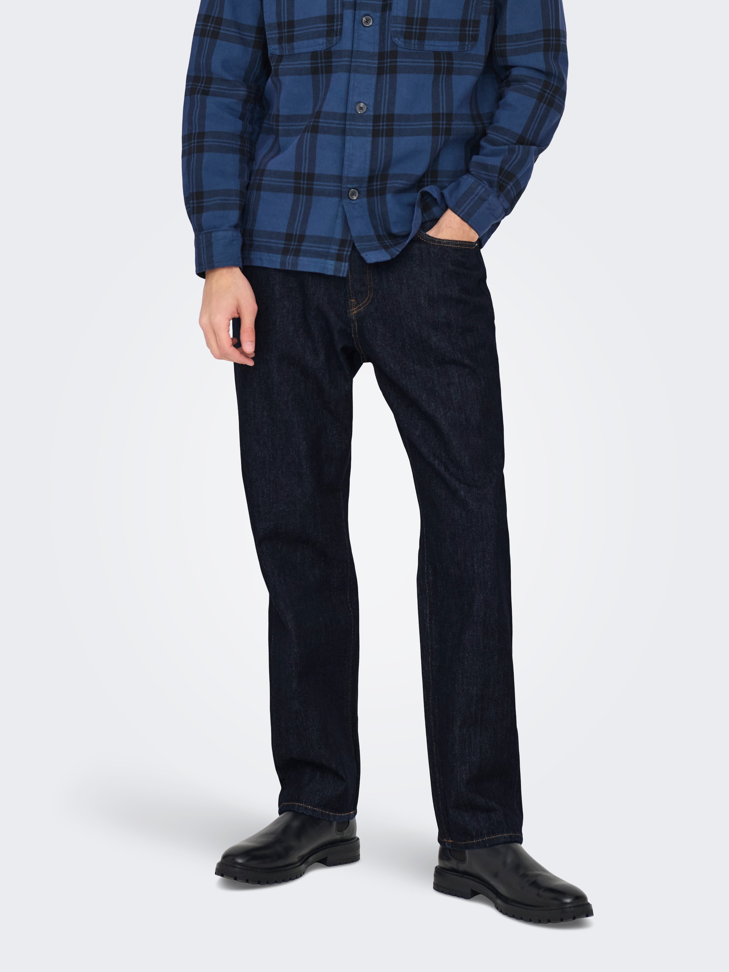 ONLY & SONS Regular-fit-Jeans »ONSEDGE STRAIGHT BROMO 0017 DOT DNM NOOS«