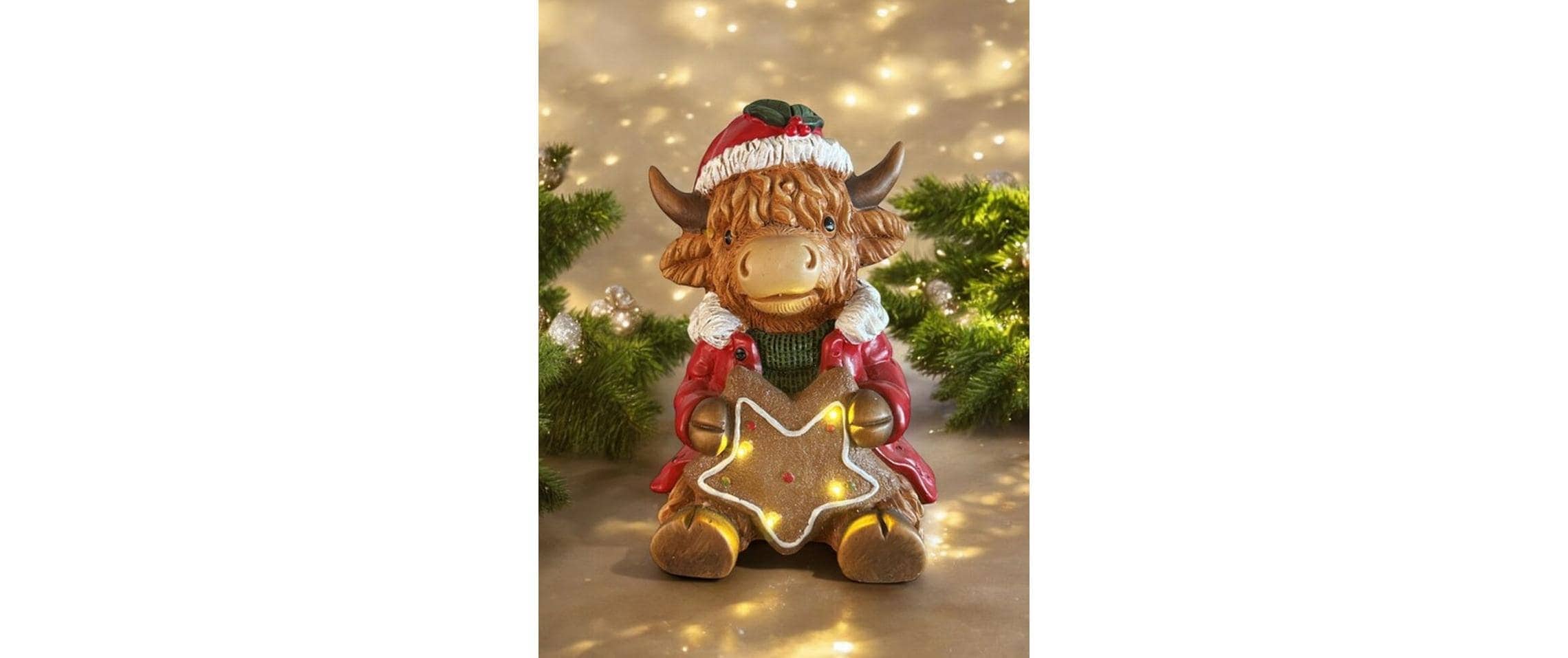   Figurine décorative LED »Dameco Hochlandrind sitzend«