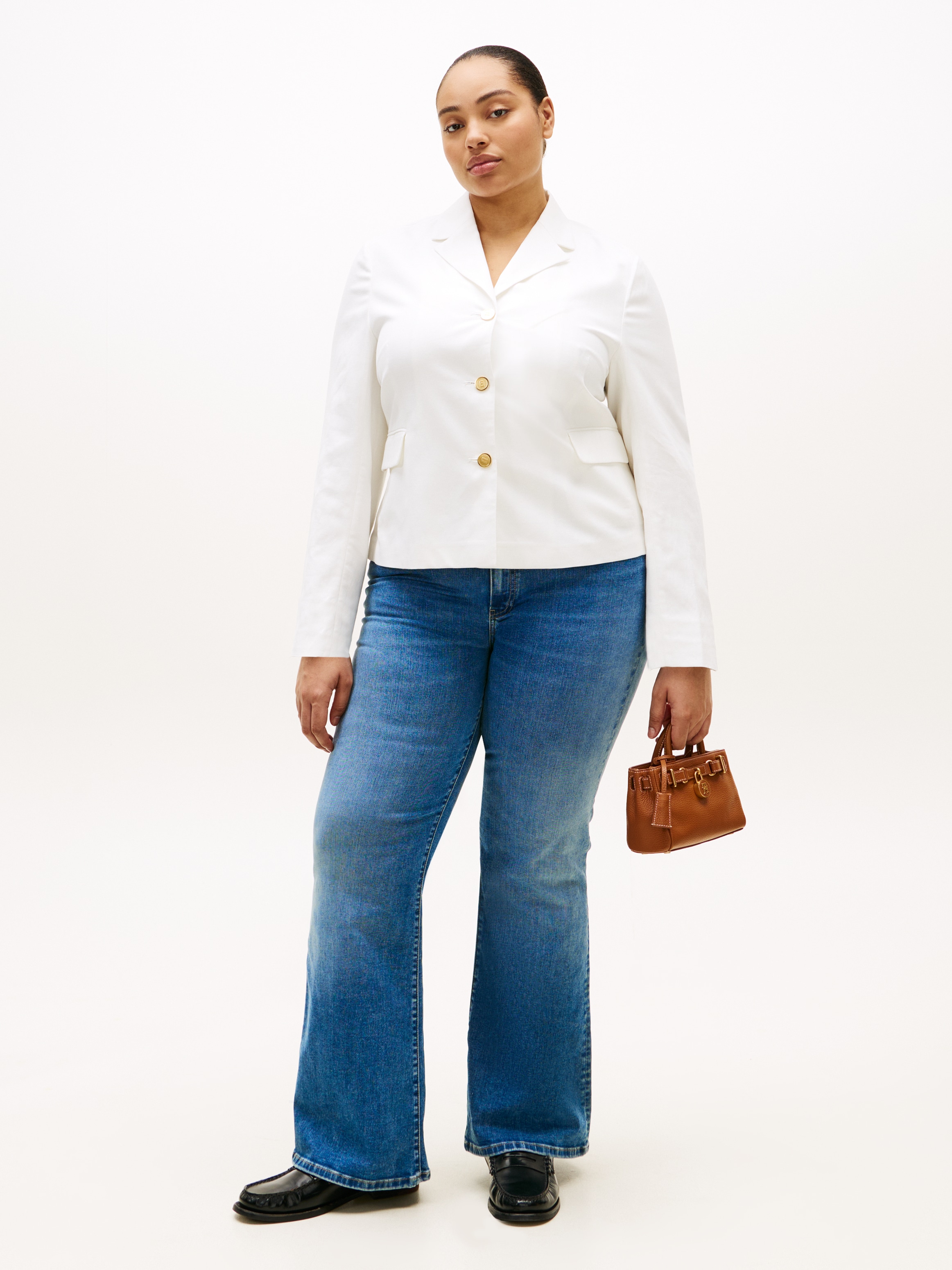 Tommy Hilfiger Curve Veste blazer »CRV LINEN MIX SLIM BLAZER« in grossen Grössen