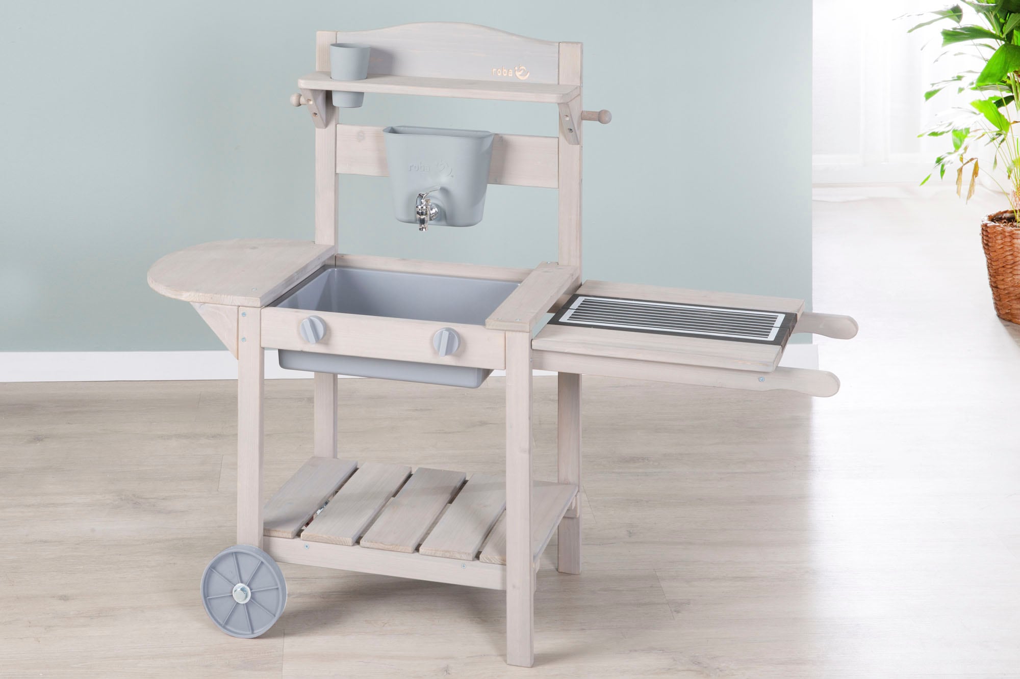 roba® Outdoor-Spielküche »Mobile Matschküche BBQ, aus Holz« FSC® - schützt Wald