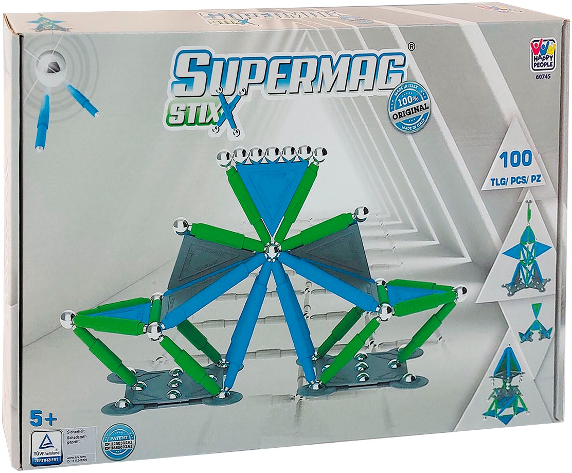 Happy People Magnetspielbausteine »Supermag Magnet Stix« Made in Europe
