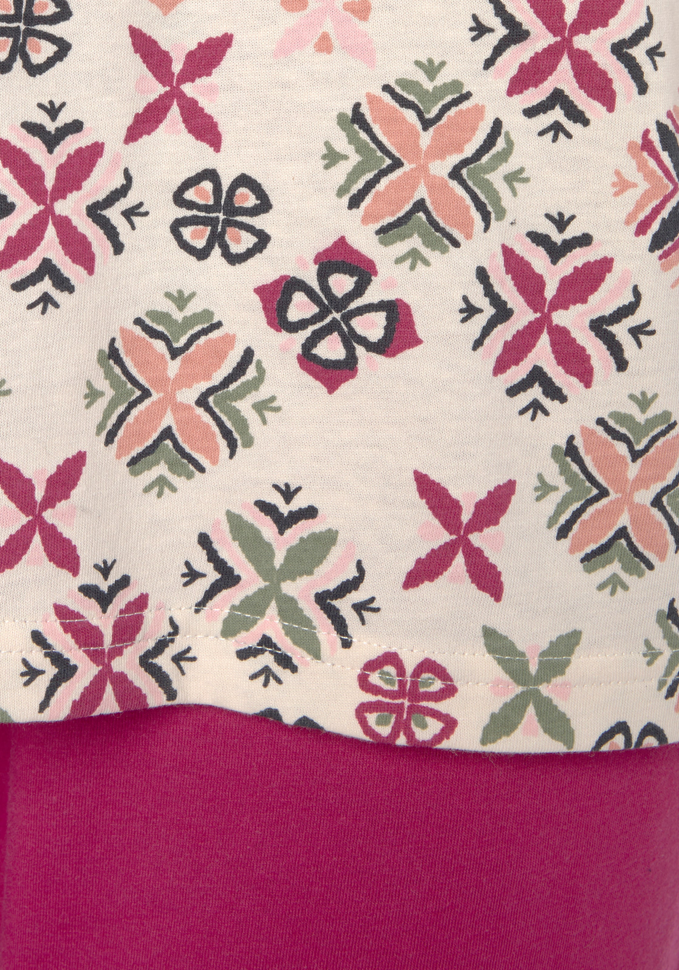 Vivance Dreams Pyjama 2 pièces mit grafisch-floralem Alloverdruck