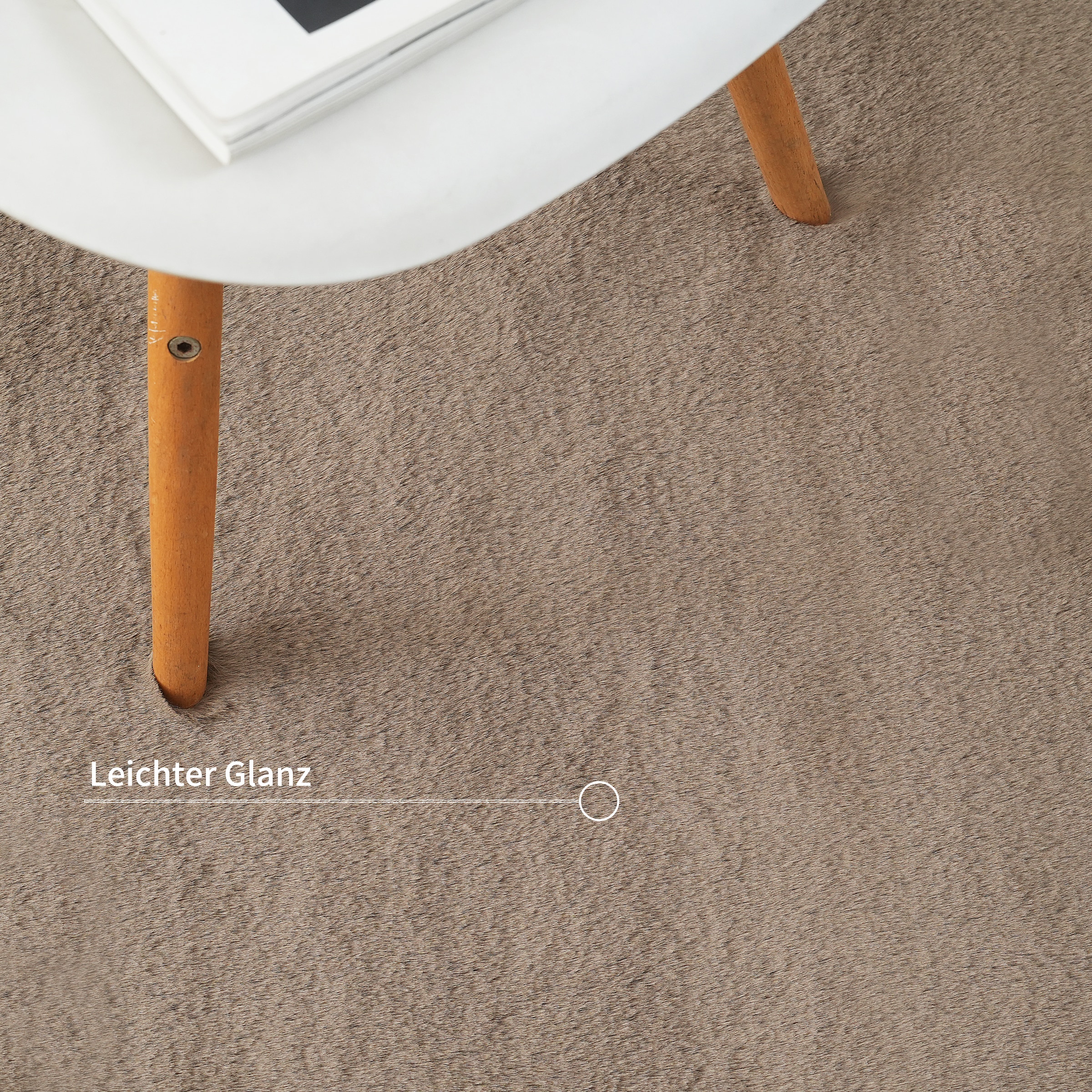 Bruno Banani Fellteppich »Rabbit 2, Kunstfell Teppich, Modern« rechteckig 25 mm Höhe Kaninchenfell-Haptik, sehr weich, Wohnzimmer, Schlafzimmer, Esszimmer