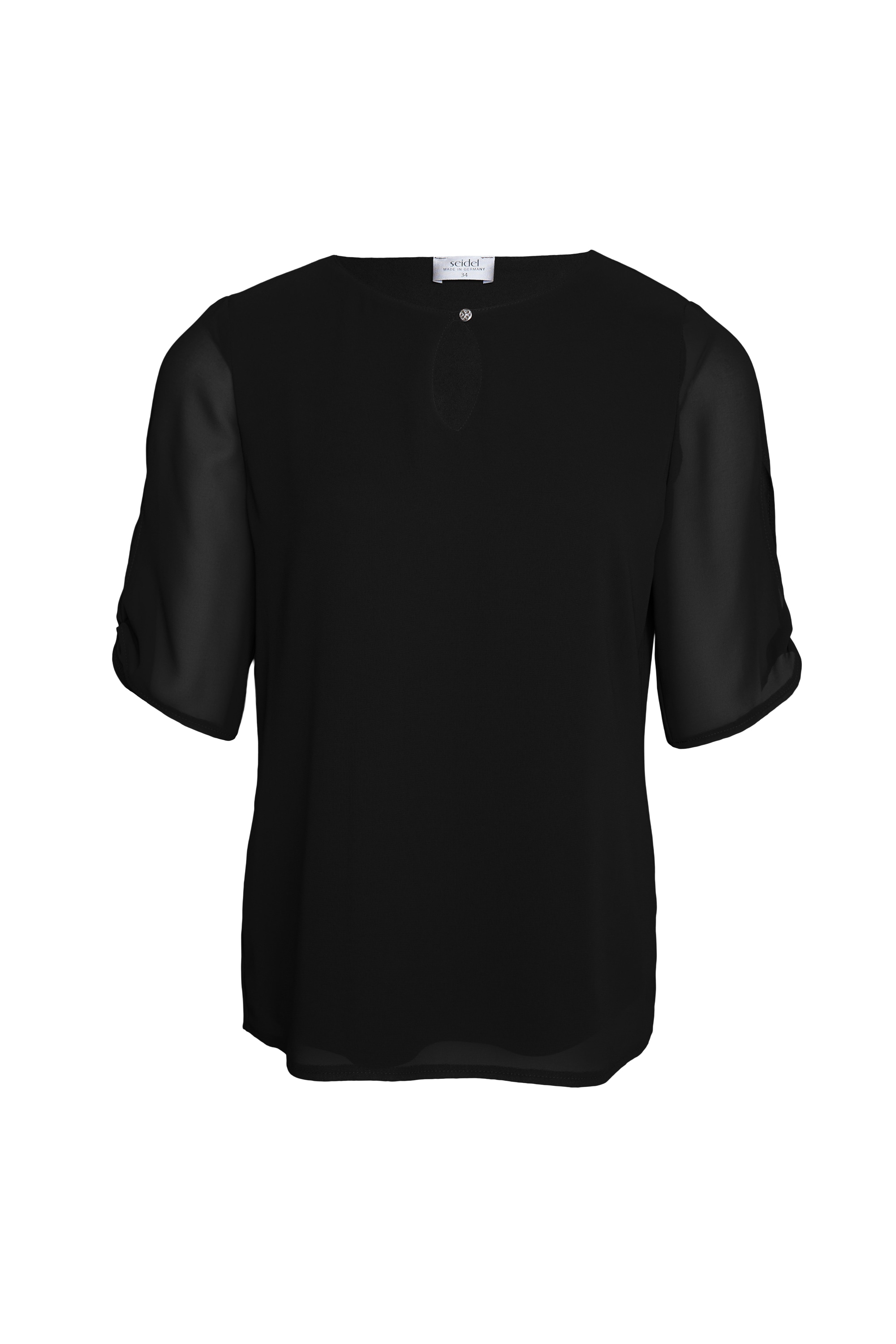 Seidel Moden Blouse en mousseline »Otto exclusiv« Halbarm mit Cut-Out-Detail und Glitzerstein - MADE IN GERMANY