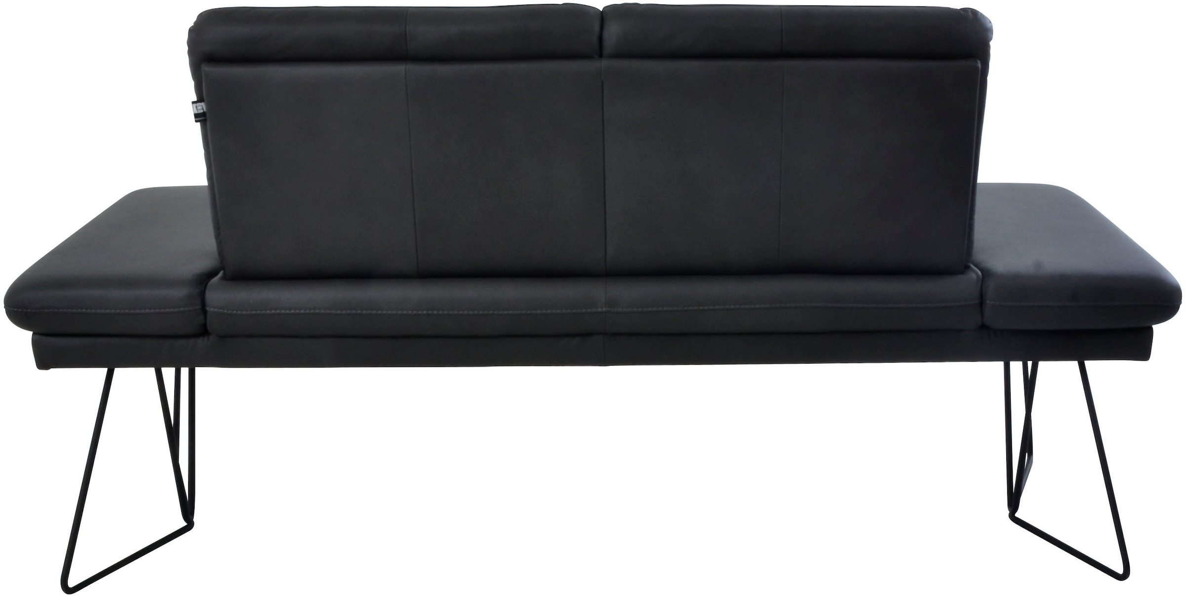 K+W Komfort & Wohnen Banc de salle à manger »Pego Polsterbank« réglage des côtés, au choix en 206 ou 226cm, revêtement cuir véritable