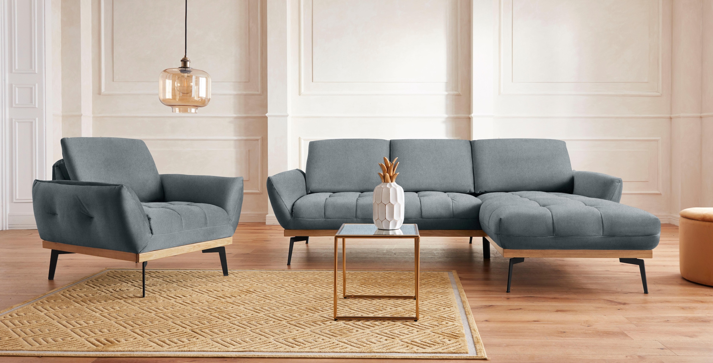 exxpo - sofa fashion Fauteuil »Palic, Loungesessel« inklusive Rückenverstellung