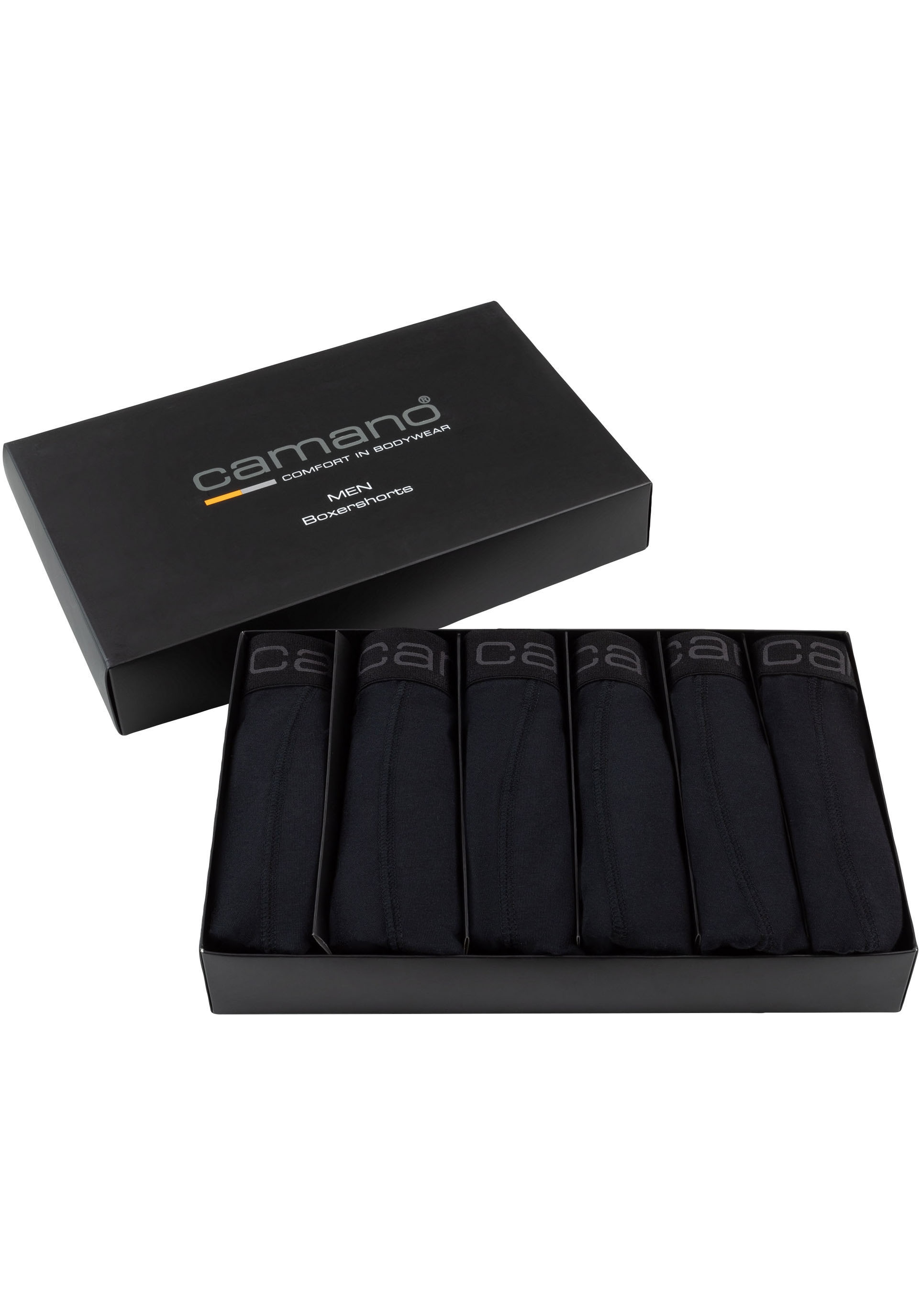 Camano Boxershorts »comfort« 6er Pack,  mit Stretch-Logobund